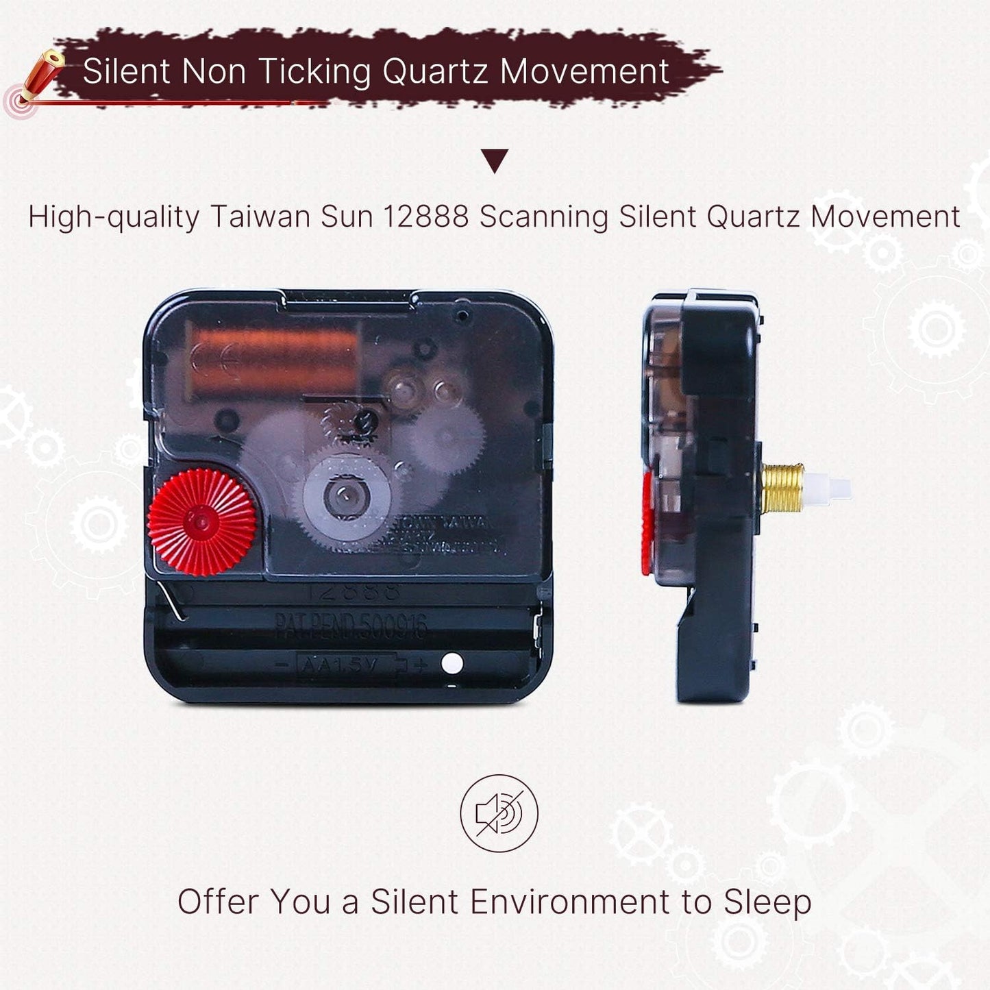 VIKMARI Sunflower Wall Clock Silent Non Ticking - 8 Inch Wooden Quality Quartz Battery Operated Round Wall Clocks for Home/Office/Classroom/School/Kitchen