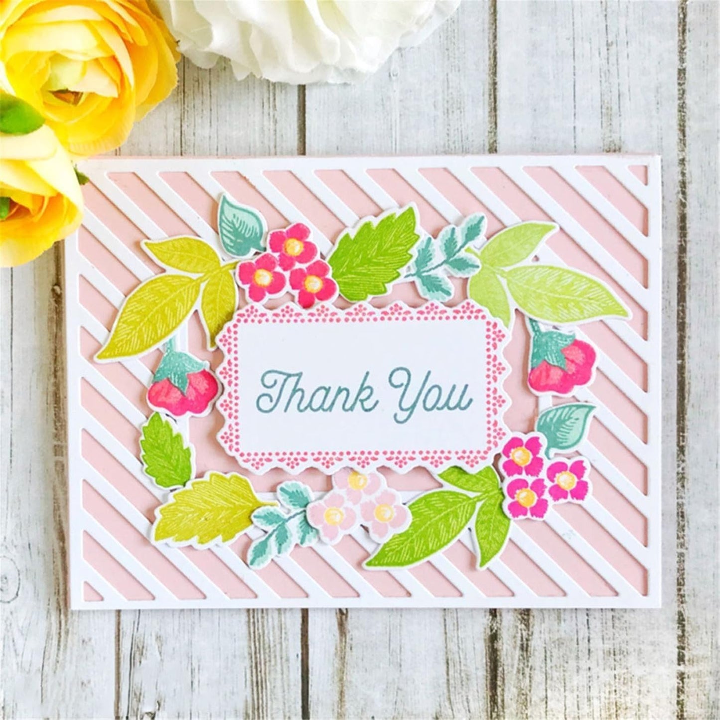 Lapoo Cutting Die for Scrapbooking, 3D Backgrounds Frame New Cutting Dies DIY Album Card Making Decor Paper Craft Metal Die Cuts Party Decorations (Bevel Frame 4.4 x 5.6 in)