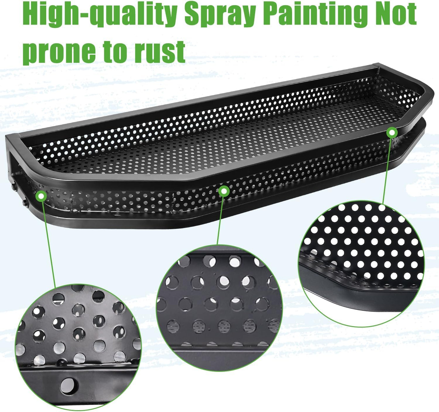 10L0L Golf Cart Front Clay Utility Cargo Basket for Club Car DS Gas & Electric, Heavy-Duty Steel Drop Mesh Storage Rack