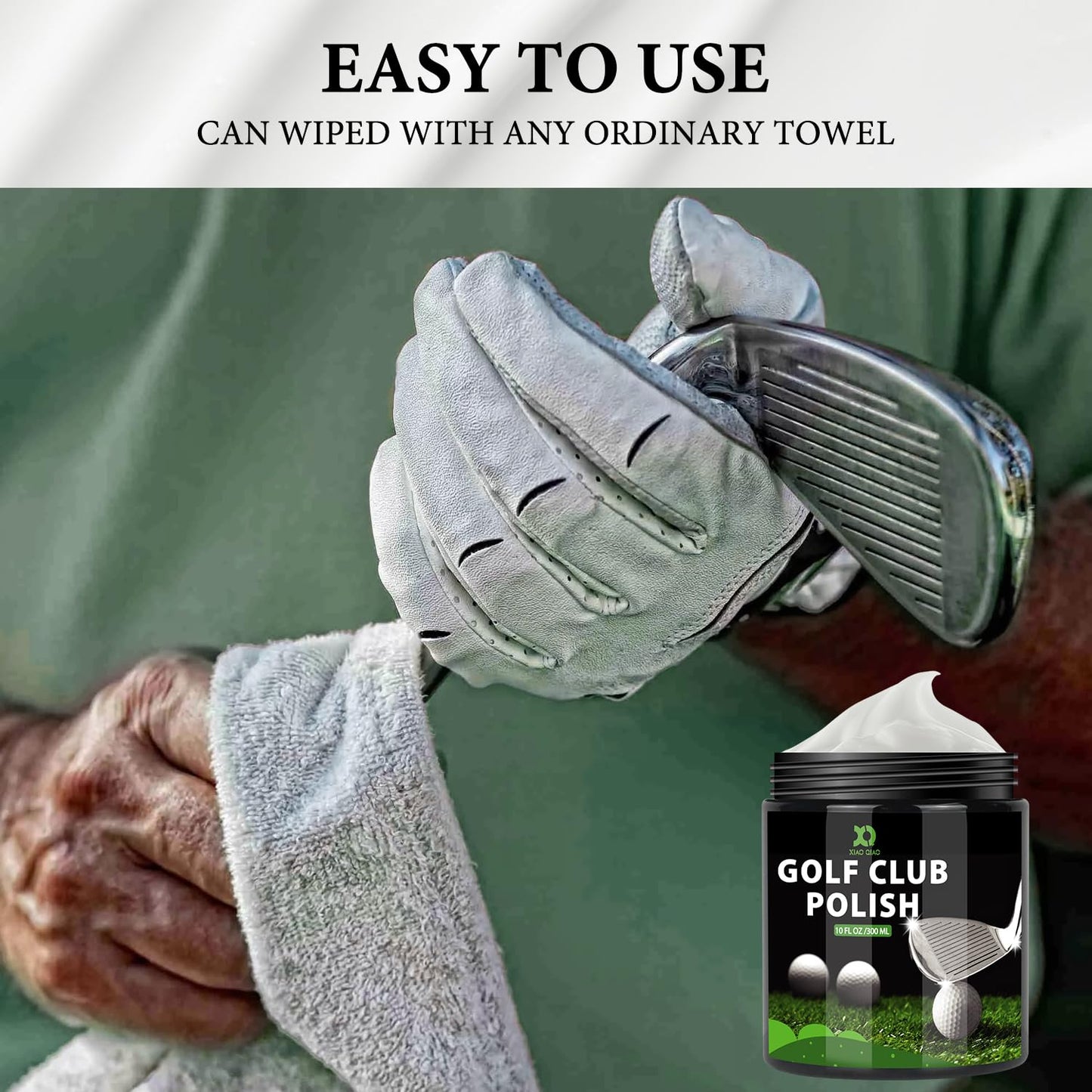 Golf Club Polish and Golf Club Cleaner Kit, 300ml 3-in-1 Rust, Scuff & Stain Remover and Rust Remover for Aluminum, Metal, Zinc and Steel