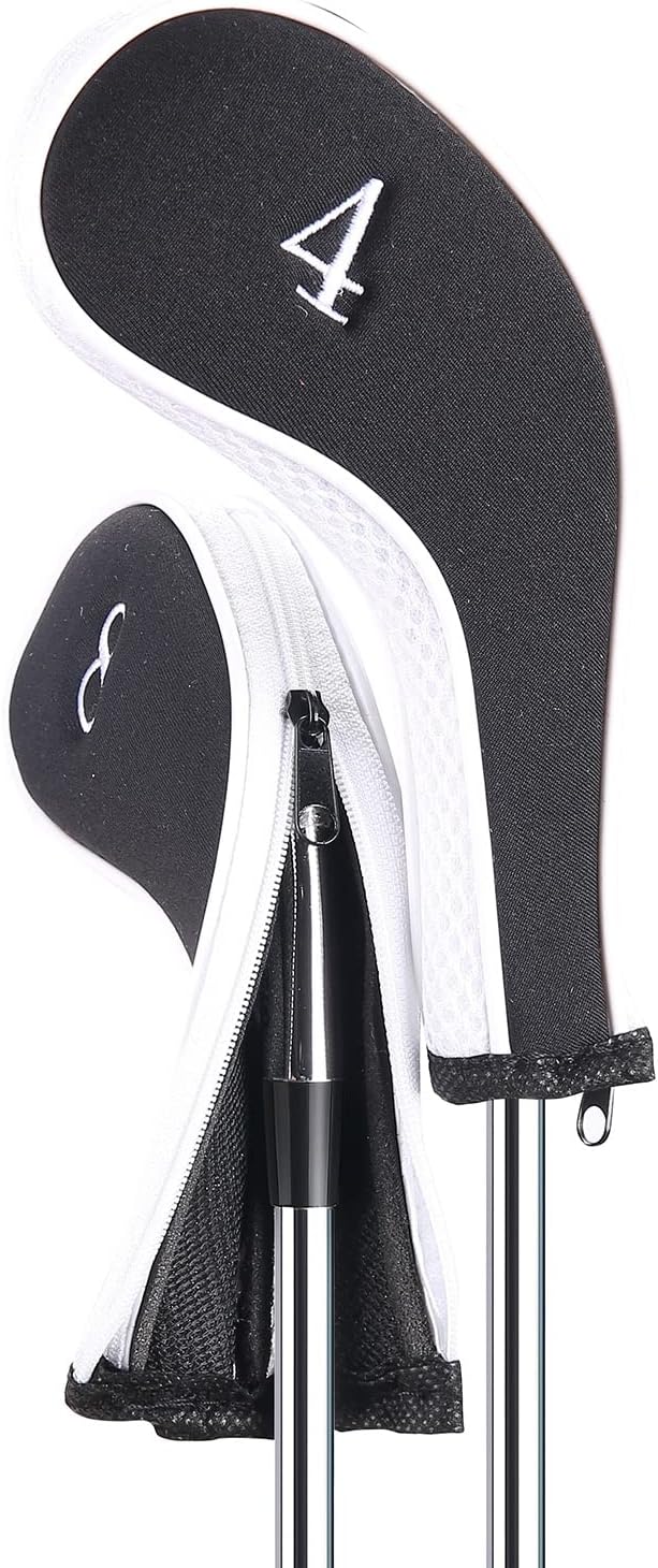 Sword &Shield sports Neoprene Zipper Golf Club Iron Head Covers Iron Covers 10pcs/Set