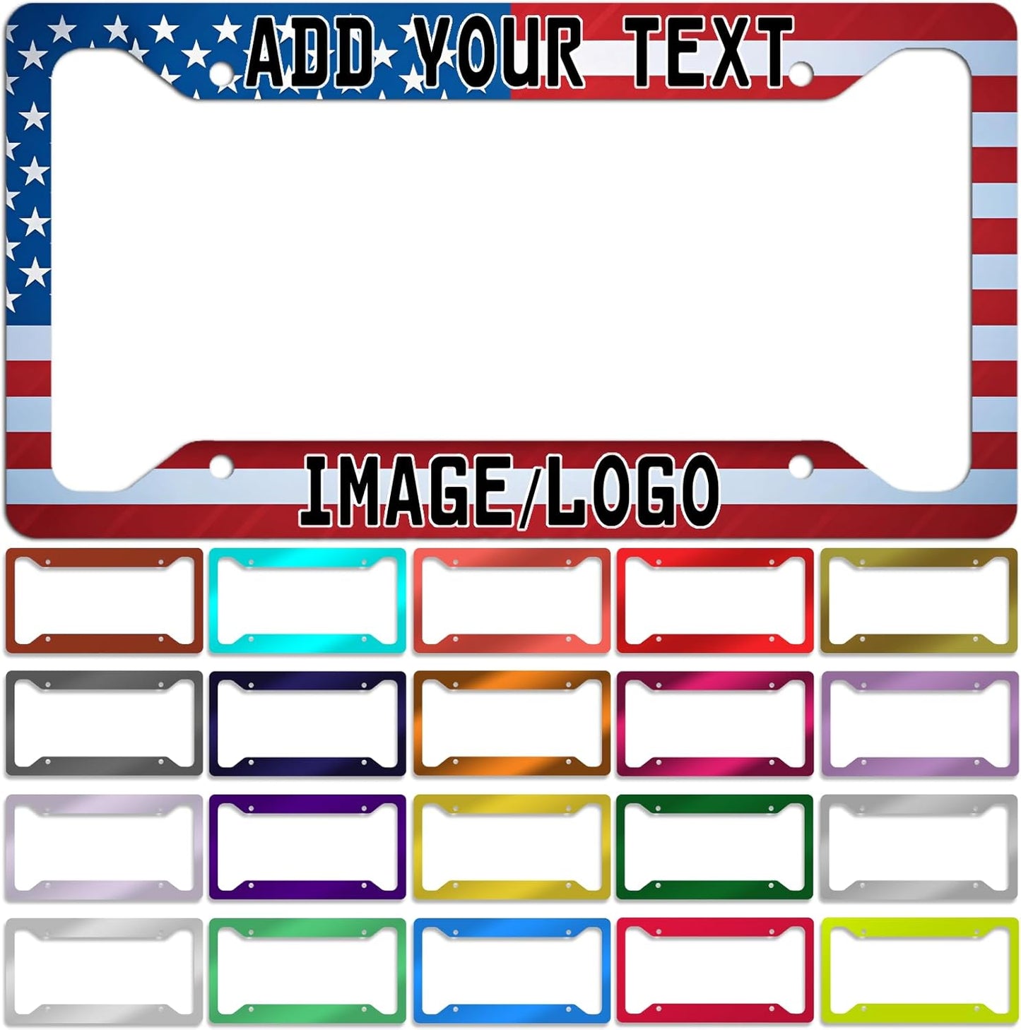 Custom License Plate Frame,12x6 inches Personalized License Plate Frame,Custom License Plate Holder for Front Car Tag Cover