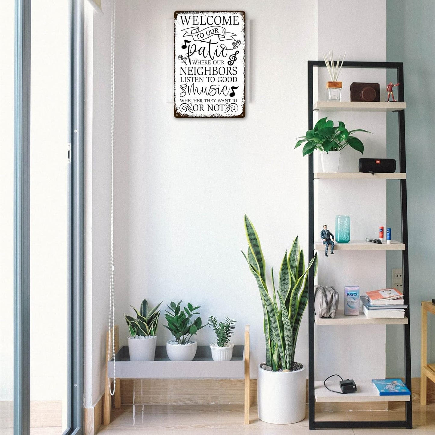 Welcome To Our Patio Sign Outdoor Metal Tin Signs Music Decor Farm Personalized Garden Signs Our Backyard Bar Metal Tin Signs Porch Signs For Garden Where The Neighbors Listen To Good Music Grilling