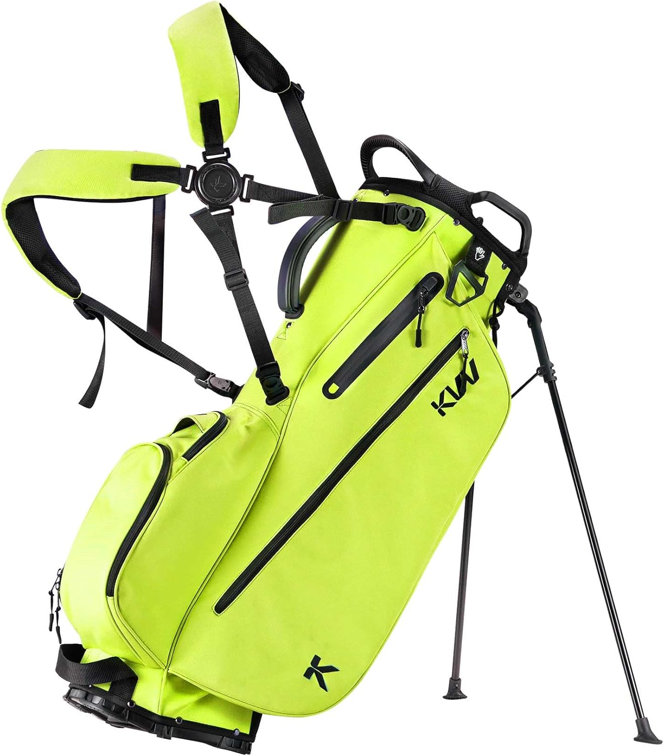 KVV Lightweight Golf Stand Bag with 7 Way Full-Length Dividers, 5 Zippered Pockets, Automatically Adjustable Dual Straps,Elegant Design