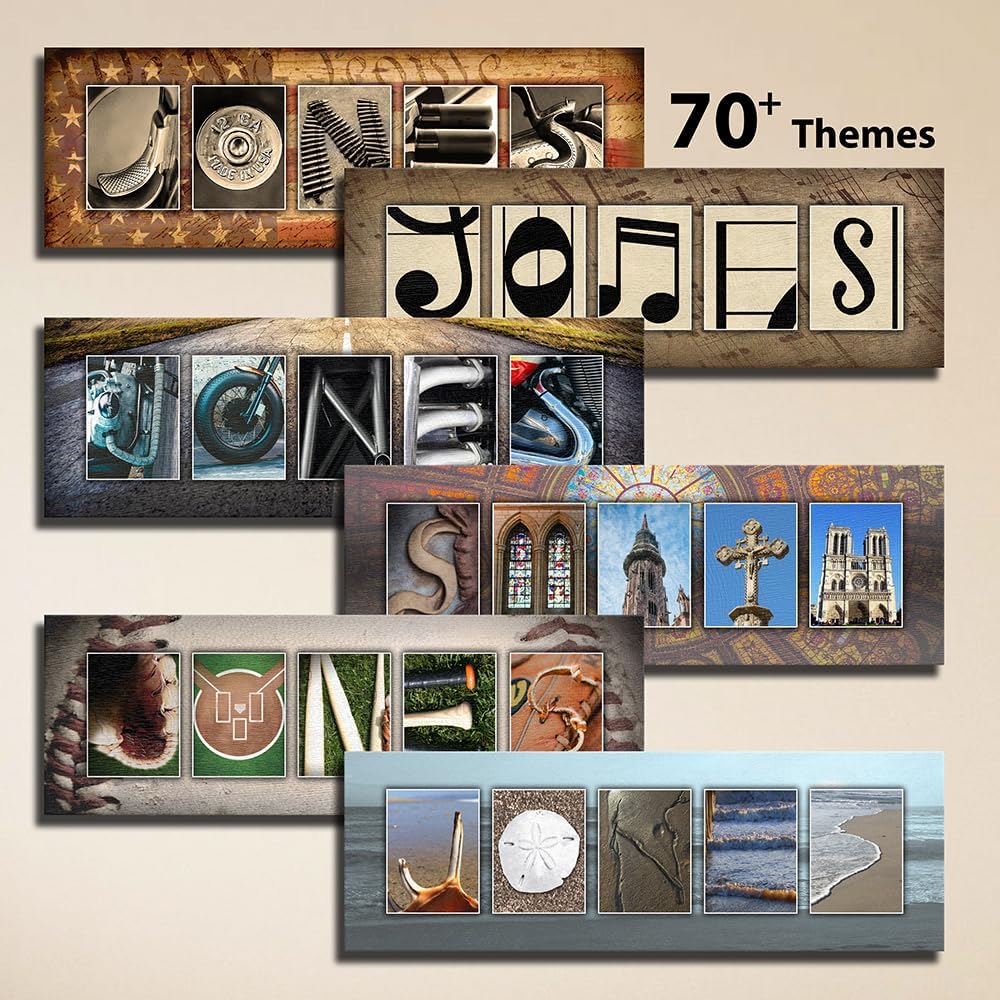 FOOTBALL Personalized Name Art Decor print for man cave, boys room, or office! (6"x18" Stretched Canvas - VINTAGE)