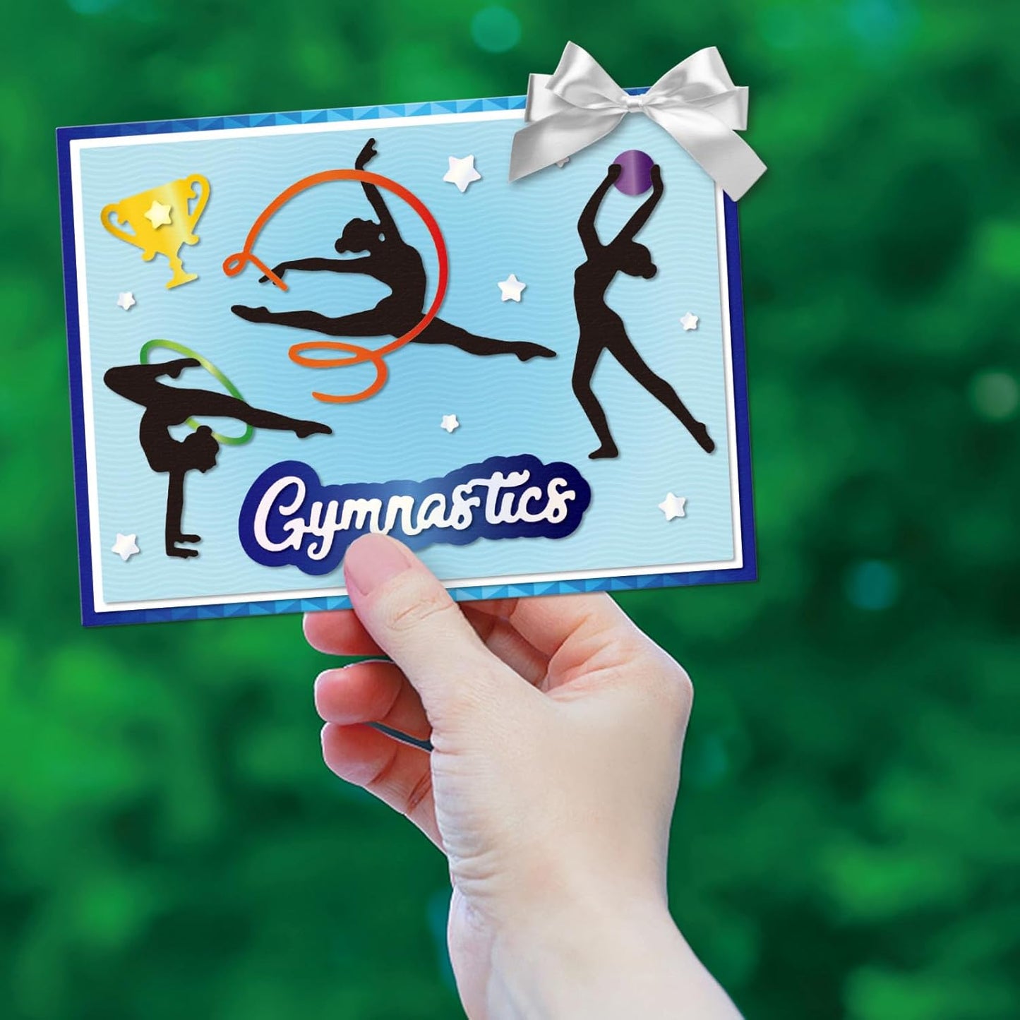 GLOBLELAND Gymnasts Lady Cutting Dies Woman Silhouette Metal Die Cuts Sports Cutting Embossing Templates for Scrapbooking Crafts Paper Cards Making