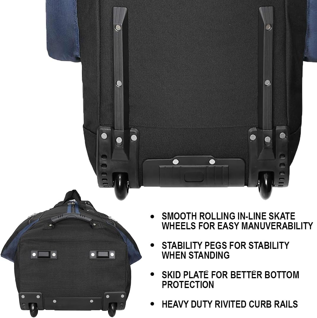 CaddyDaddy Constrictor Soft-Sided Golf Travel Bag Cover with Thick Dense Foam Padded Top 1 Year Full Travel Bag Replacement Coverage | Wheels & Lockable Zippers Case for Transporting Clubs on Airlines