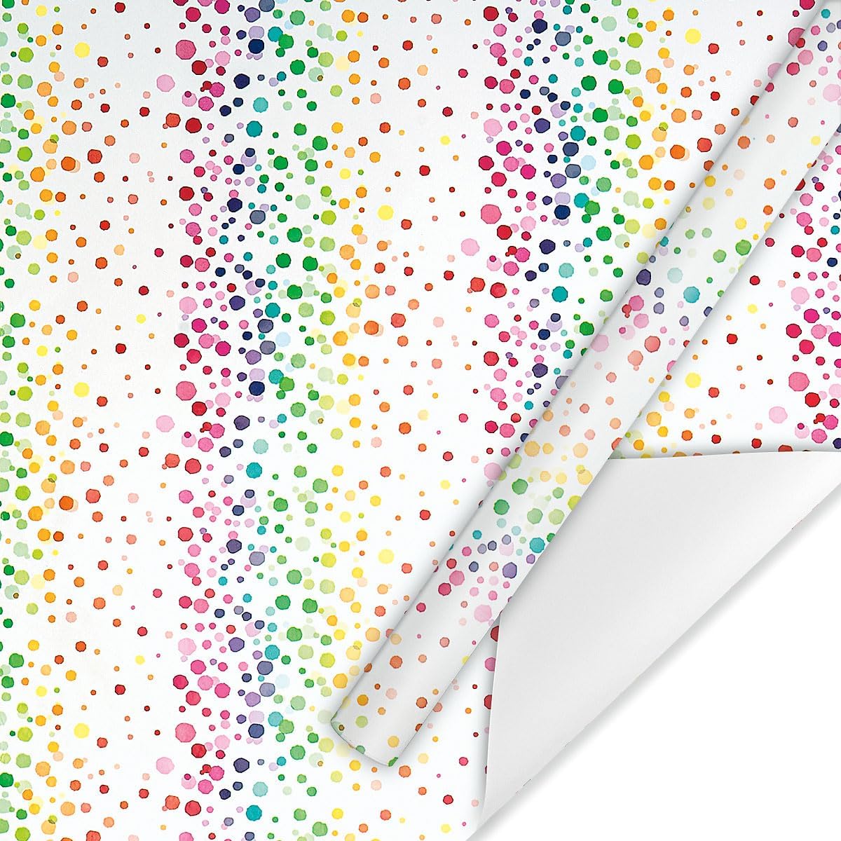 Current Birthday Confetti Stripes Jumbo Gift Wrap Roll – 23 Inches x 32 Feet (61 Square Feet Total), Peek-Proof, For Birthdays, Graduations, Baby Showers and More