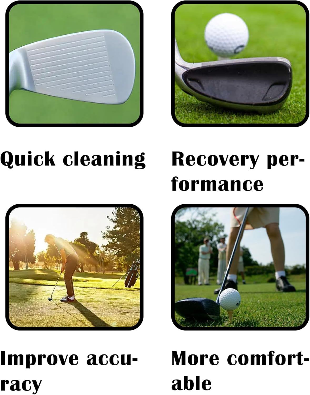 Golf Groove Sharpener,Golf Club Groove Sharpener,Groove Sharpener,Club Sharpener,Groove Sharpening Tool - Generate Optimal Backspin - Suitable for U & V-Grooves (6 Heads) (Pink)