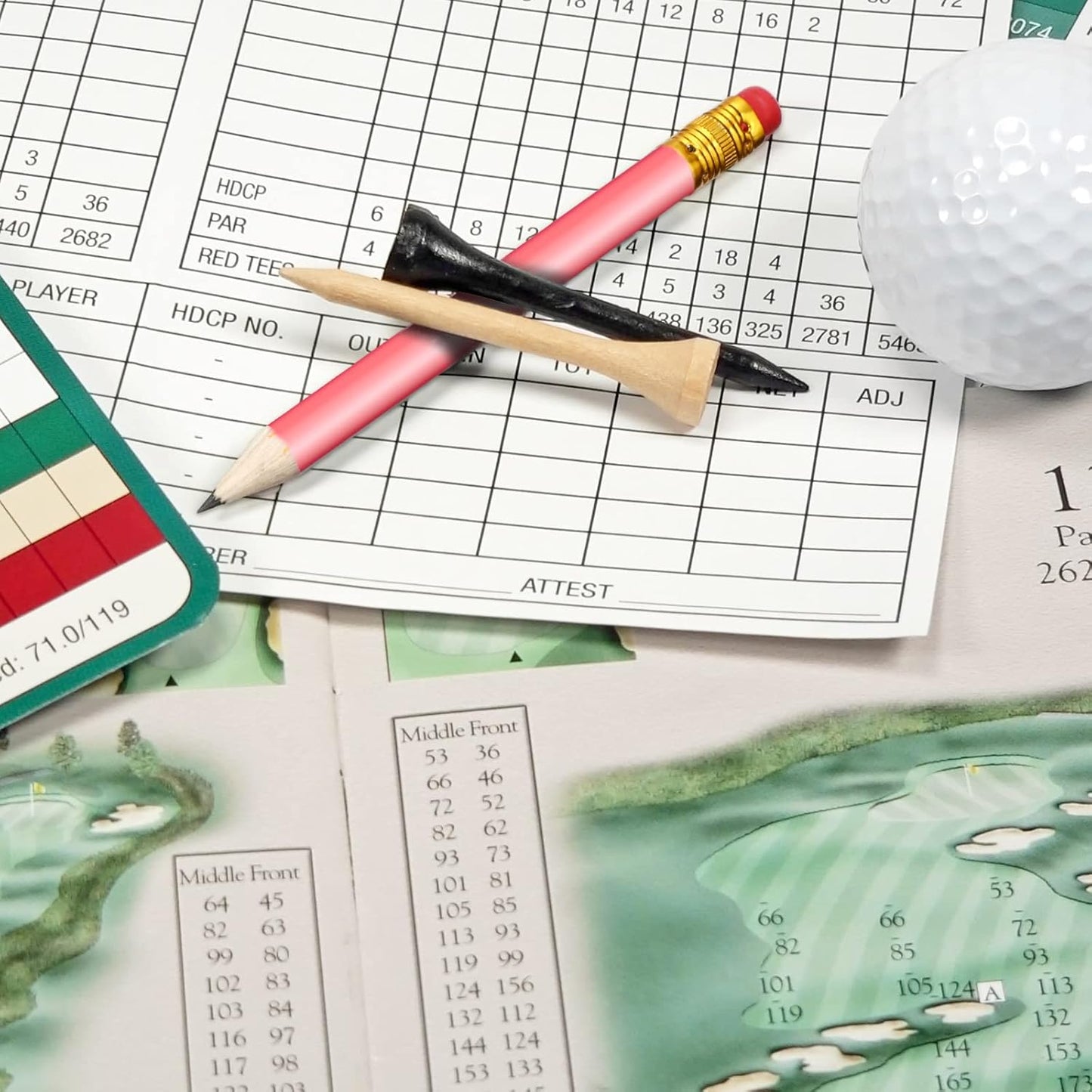 Outus 144 Pcs Mini Golf Pencils Bulk Half Pencils with Eraser #2 HB Pre Sharpened for Party Favors Office Supplies 4 Inch(Pink)