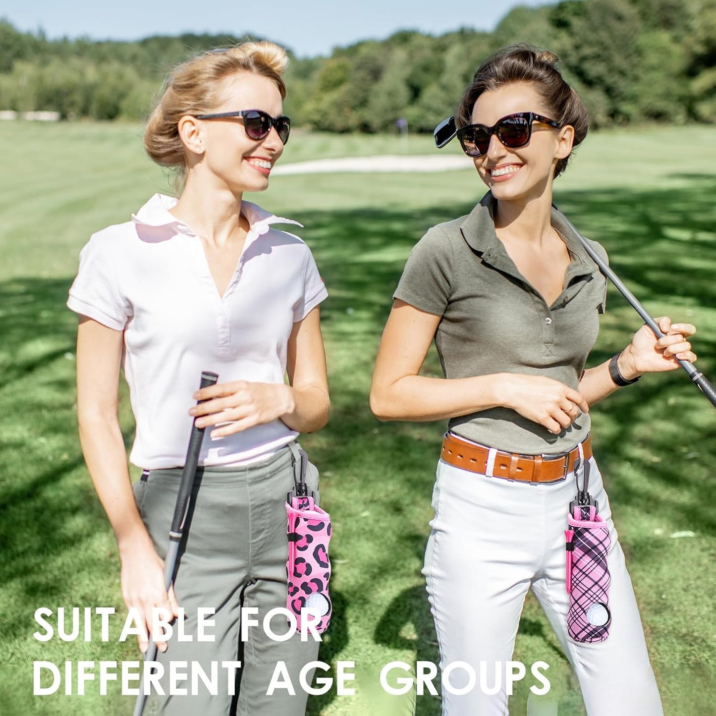 WILLBOND 12 Pcs Golf Ball Tee Holder Neoprene Pouch Golf Ball Carry Bag Multicolor Portable Accessories for Man Woman