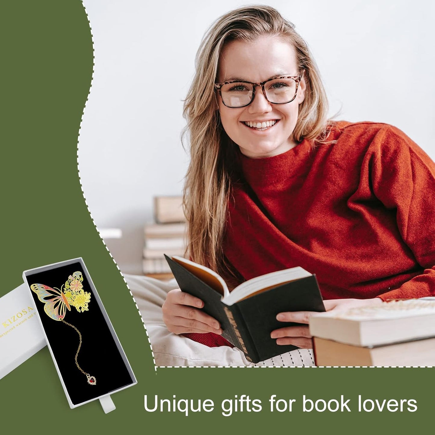 Butterfly Bookmarks for Women,Cute Funny Metal Bookmark,Unique Gifts Book Markers for Women Book Lovers,Teacher Appreciation Gifts,Valentine Mother's Day Christmas New Year Birthday Gift