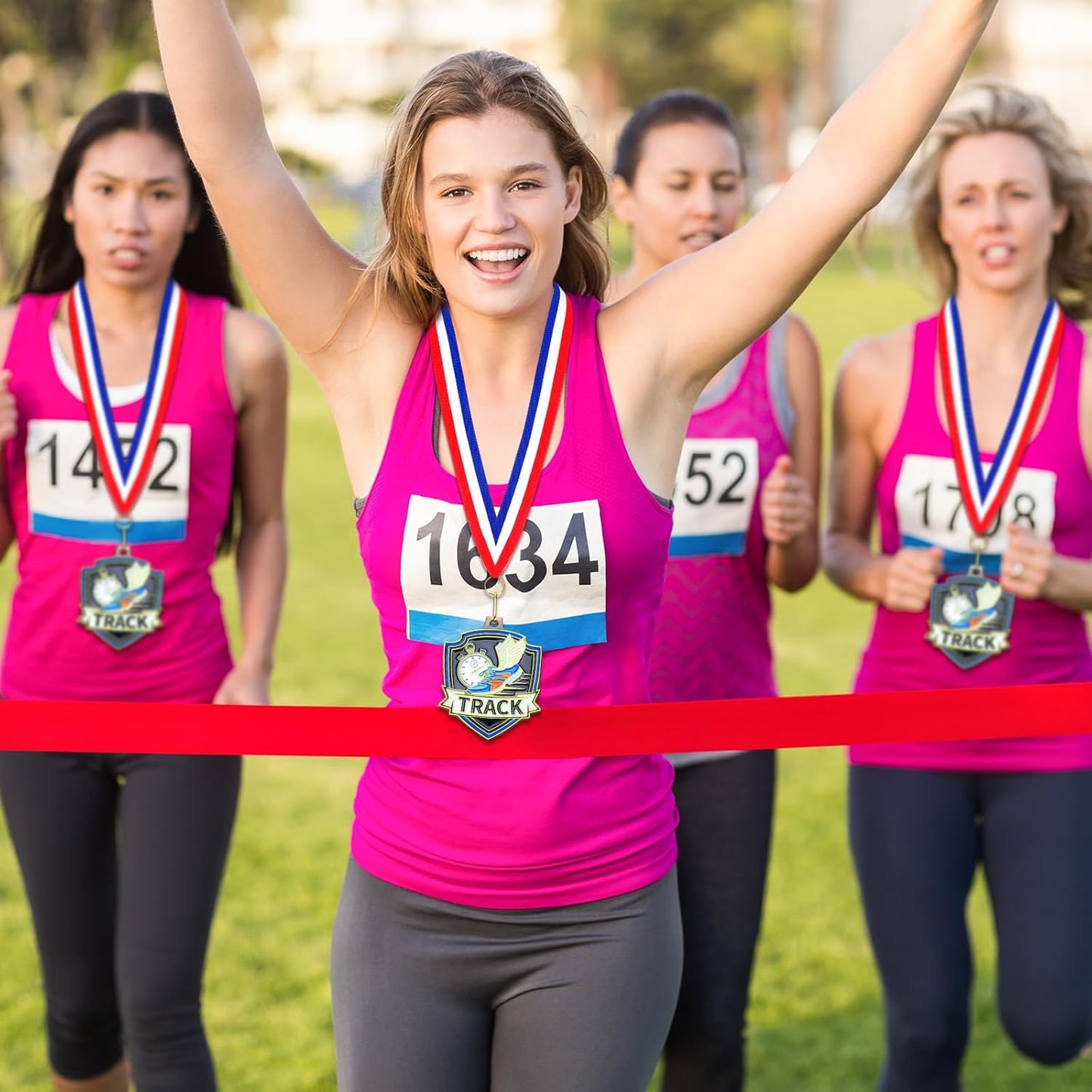 10/20 /30/40 Pcs Award Medals Bulk Sports Medals with Neck Ribbons 2.4 Inch Winner Award Trophy Prize Gift for Sports Themed Party Favors Tournaments School Match