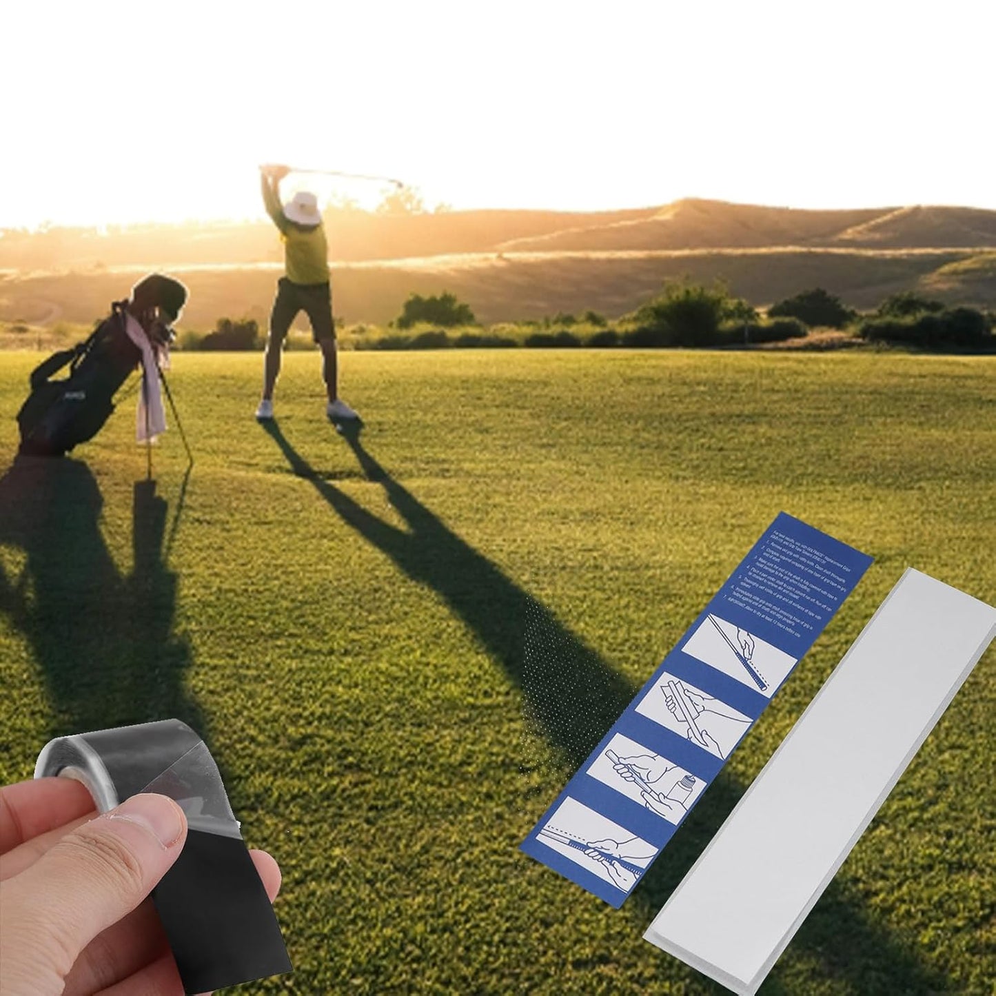 20PCS Golf Grip Tapes Club Grip Tapes Set Wrapping 2" x 10", Golf Club Grip Tape Roll 59 inch Regripping Kit Grip Impact Tapes Replacement Kit Wedge Putter Wrap Tapes for Men Women