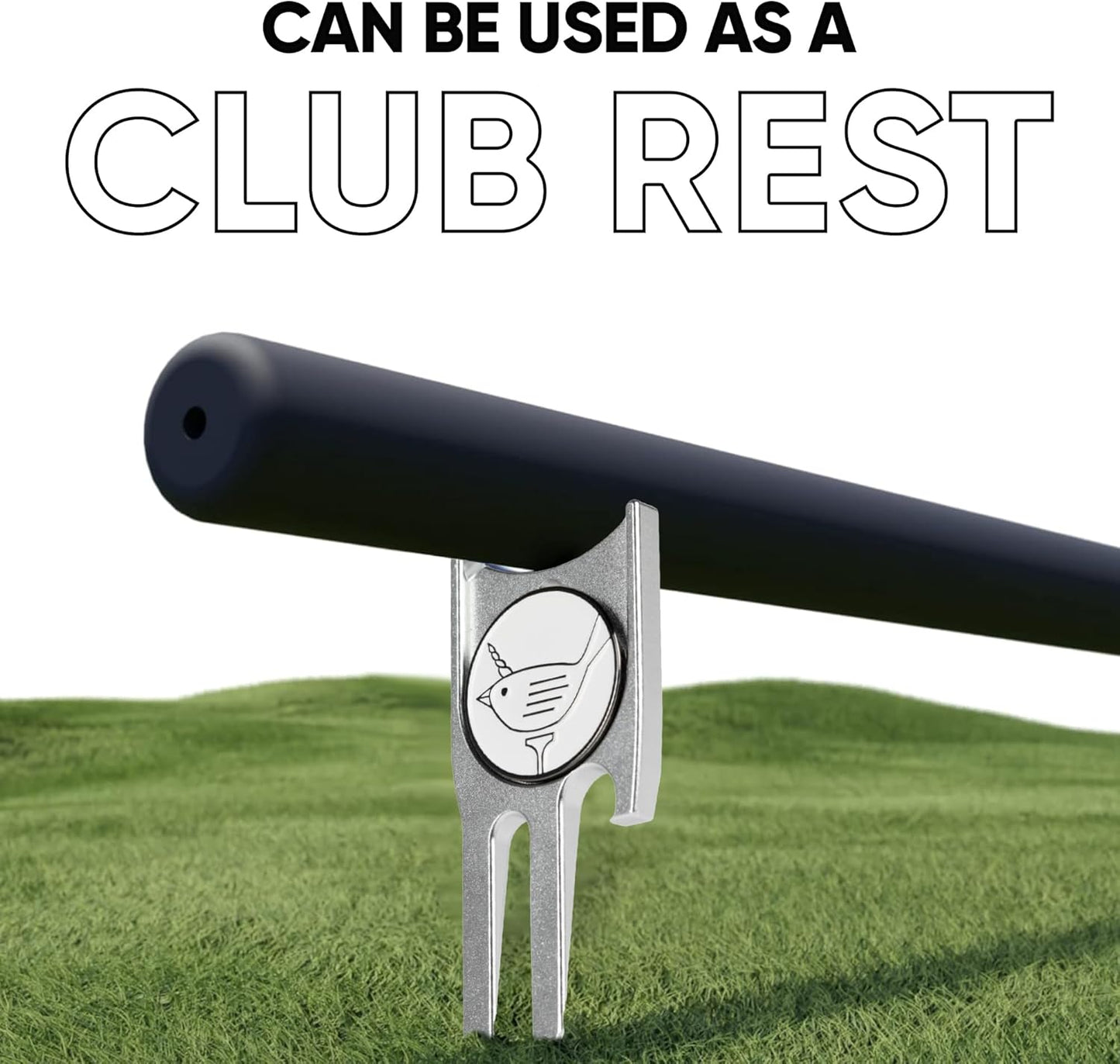 Birdicorn Golf Divot Repair Tool & Golf Ball Marker 6-in-1 Golf Divot Tool