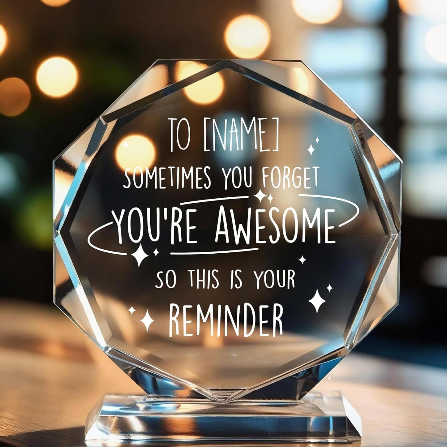 Custom Crystal Awards and Trophies – Personalized Engraved Glass Plaques for Employee Recognition, Appreciation, Farewell, Retirement, Coworker Gifts, Sports Achievements