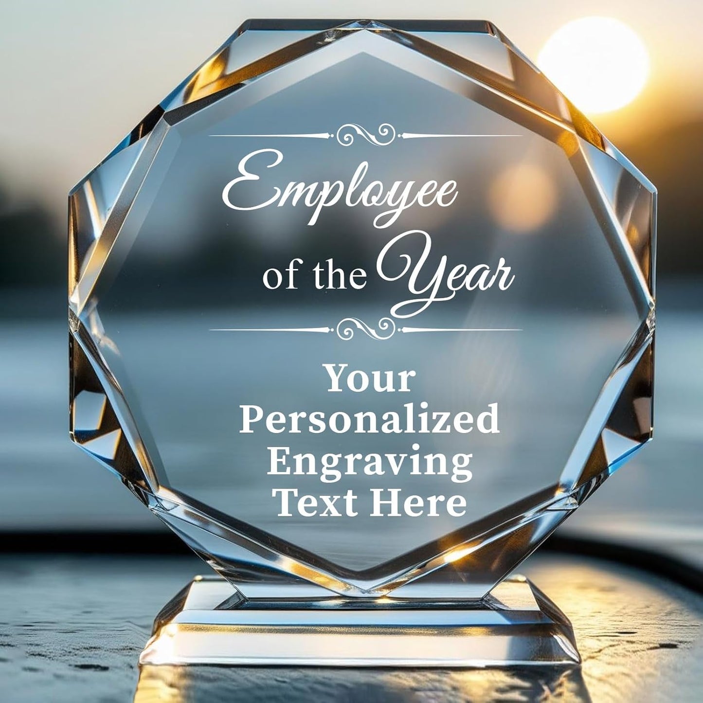 Personalized Trophy Award - Custom Crystal Awards and Trophies - Plaques Personalized Engraved - Thank You Gifts - Employee Appreciation Gifts for Cowokers, Recognition, Sports