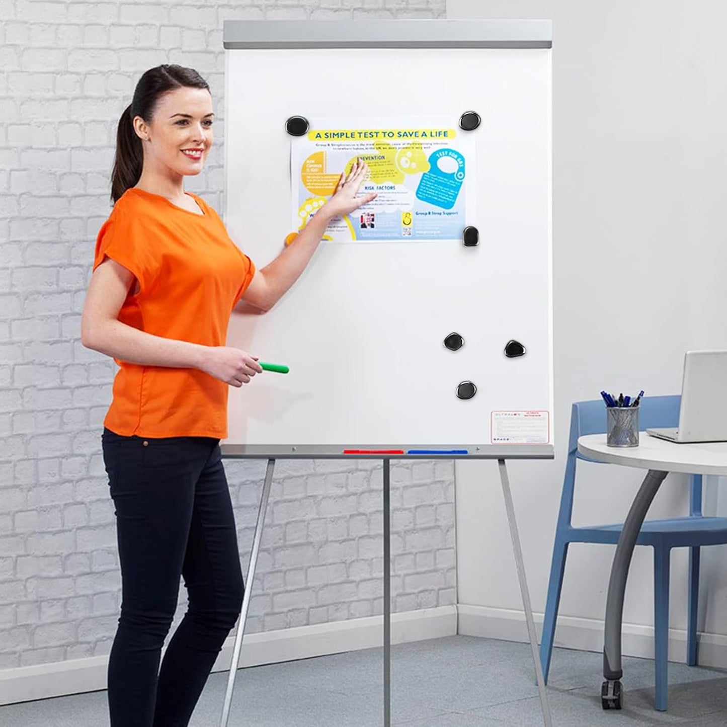 28 Pack Black Fridge Magnets, Small and Strong Magnets, Strong Refrigerator Magnets Heavy Duty for Whiteboard, Office, Classroom, Kitchen Accessories, Home and Cabinet