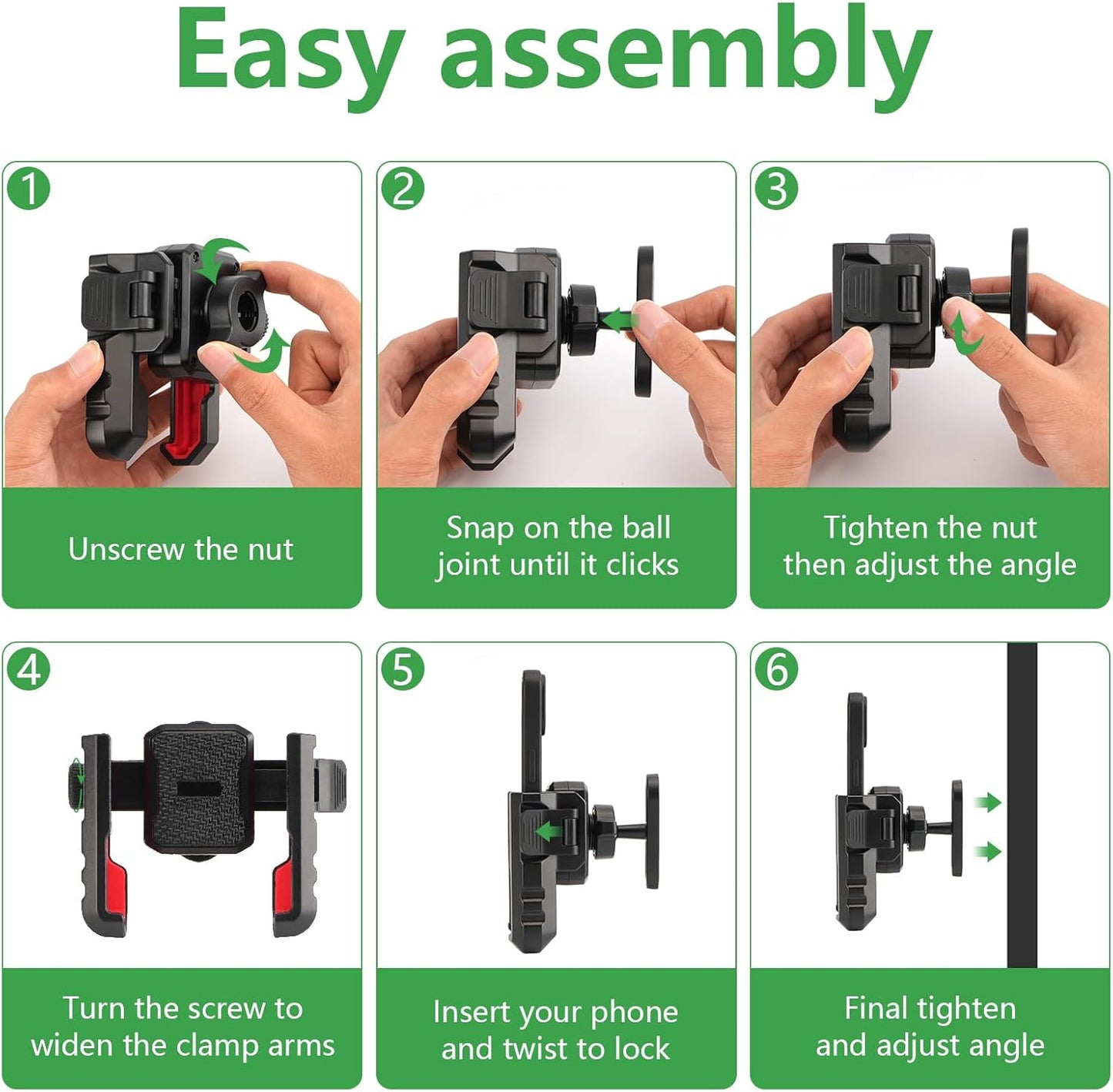 EagleFlight Magnetic Golf Cart Phone Holder - N54 Ultra Strong Magnet,Compatible with EZGO, Club Car & Yamaha Carts, 360° Adjustable, Fits iPhone 15 Pro Max/S24 Ultra, Golf Accessories Gifts for Men