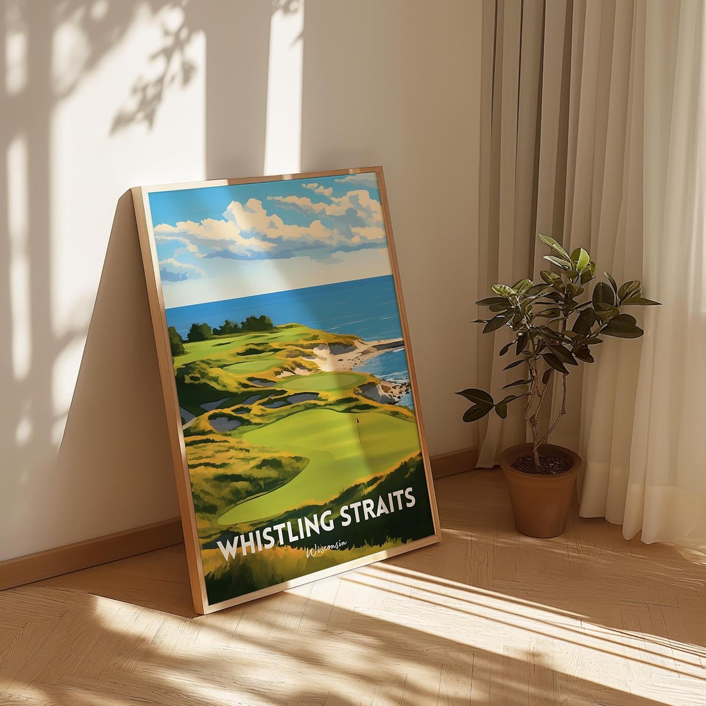 Golf Course Premium Giclee Fine Art Prints - Augusta, Pebble Beach, Pinehurst, Golf Course Posters, Golf Wall Art, Aesthetic Poster for Home Office Decor, Ready to Frame
