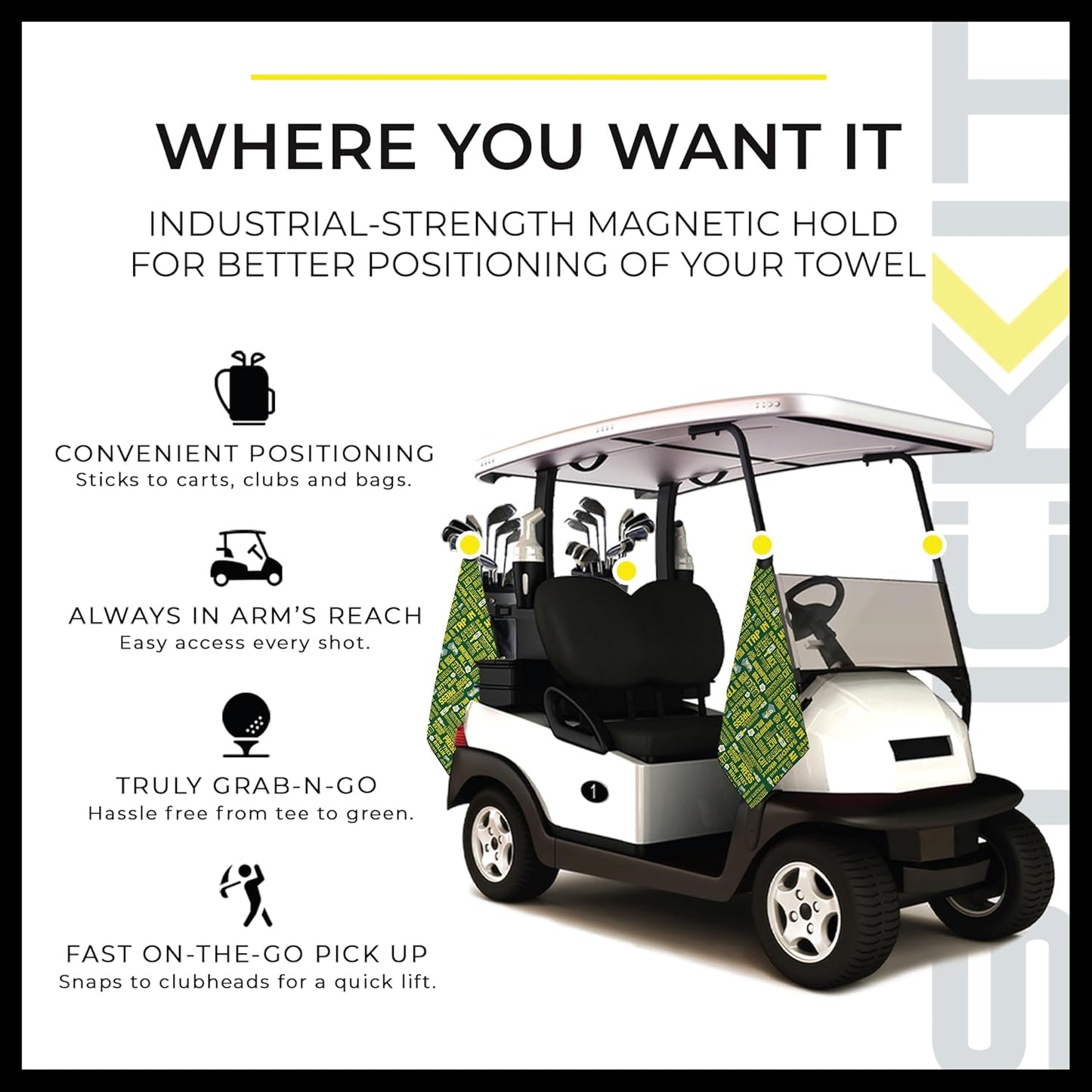 STICKIT Magnetic Towel – Augusta Word Scramble