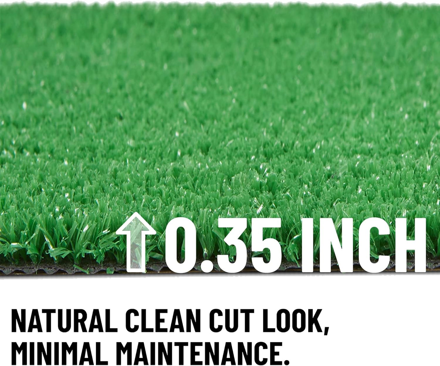 Ottomanson Artificial Grass Turf 22" x 59" Indoor Outdoor Faux Grass Rug with Drainage Holes, Customizable with Extra Long Size Options, Perfect for Patio Lawn Balcony Weddings Photoshoot Backdrop