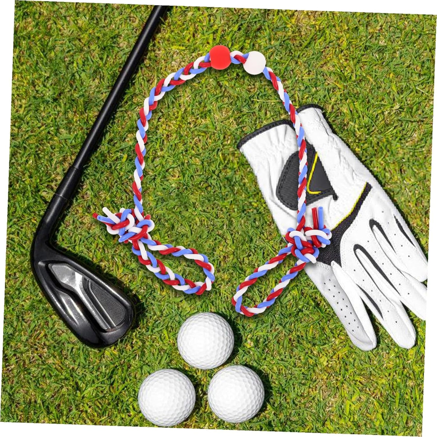 Golf Swing Training Aid Elastic Resistance Rope for Rhythm Flexibility Strength Portable Golf Swing Trainer Practice Tool for Home Office Use