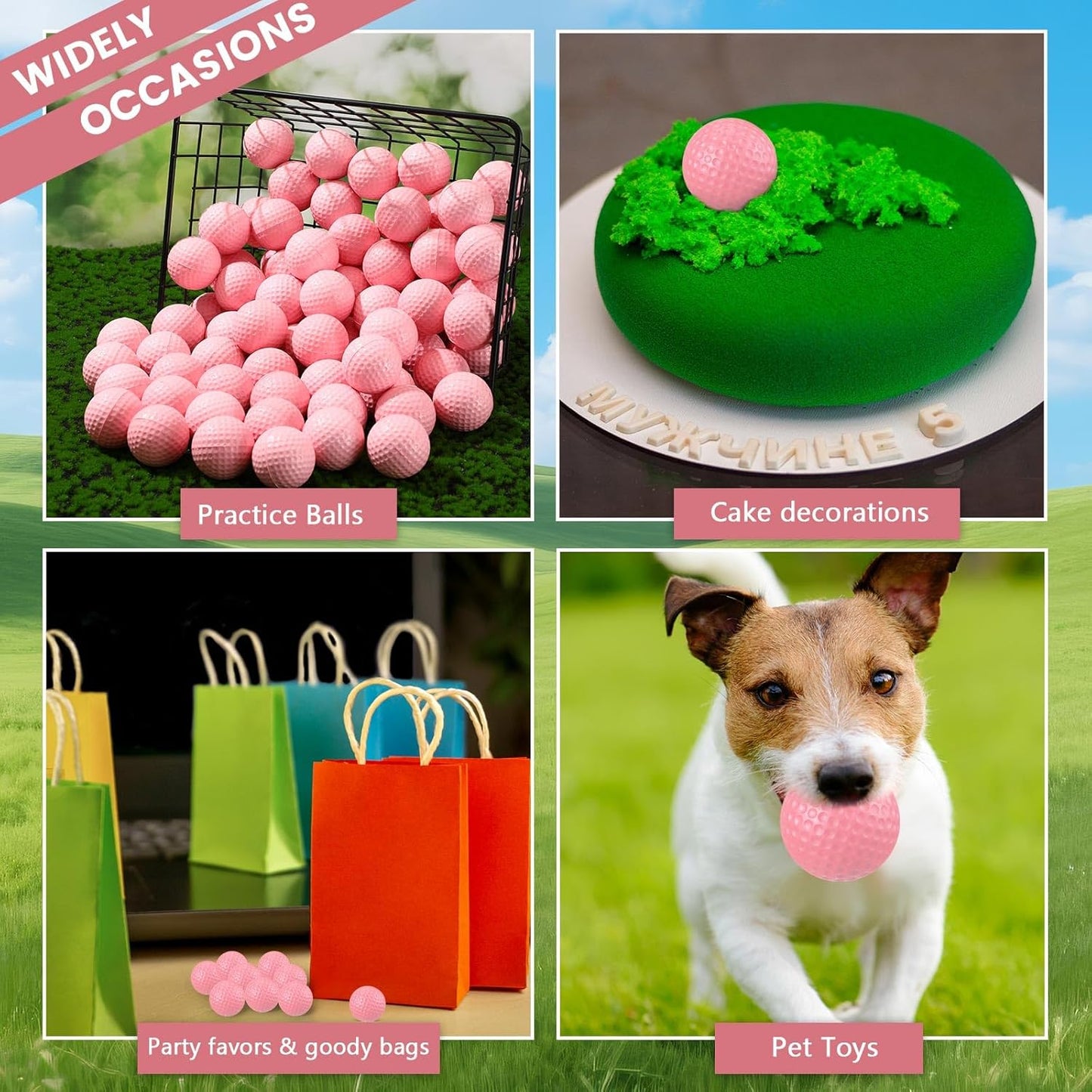 Junkin 80 Pcs Foam Golf Balls Rubber Practice Balls Realistic Feel and Flight Sport Training for Indoor or Outdoor Backyard Golf Training