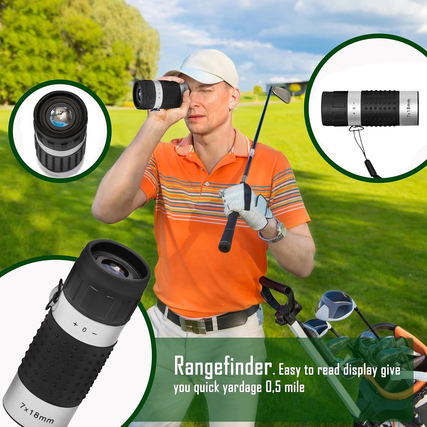 HIRQUITICKE Golf Gift Sets for Men & Women with Accessories Set & Case, Balls, Rangefinder, Tees, Brush, Multifunctional Divot Knife, Scorer, Ball Clamp