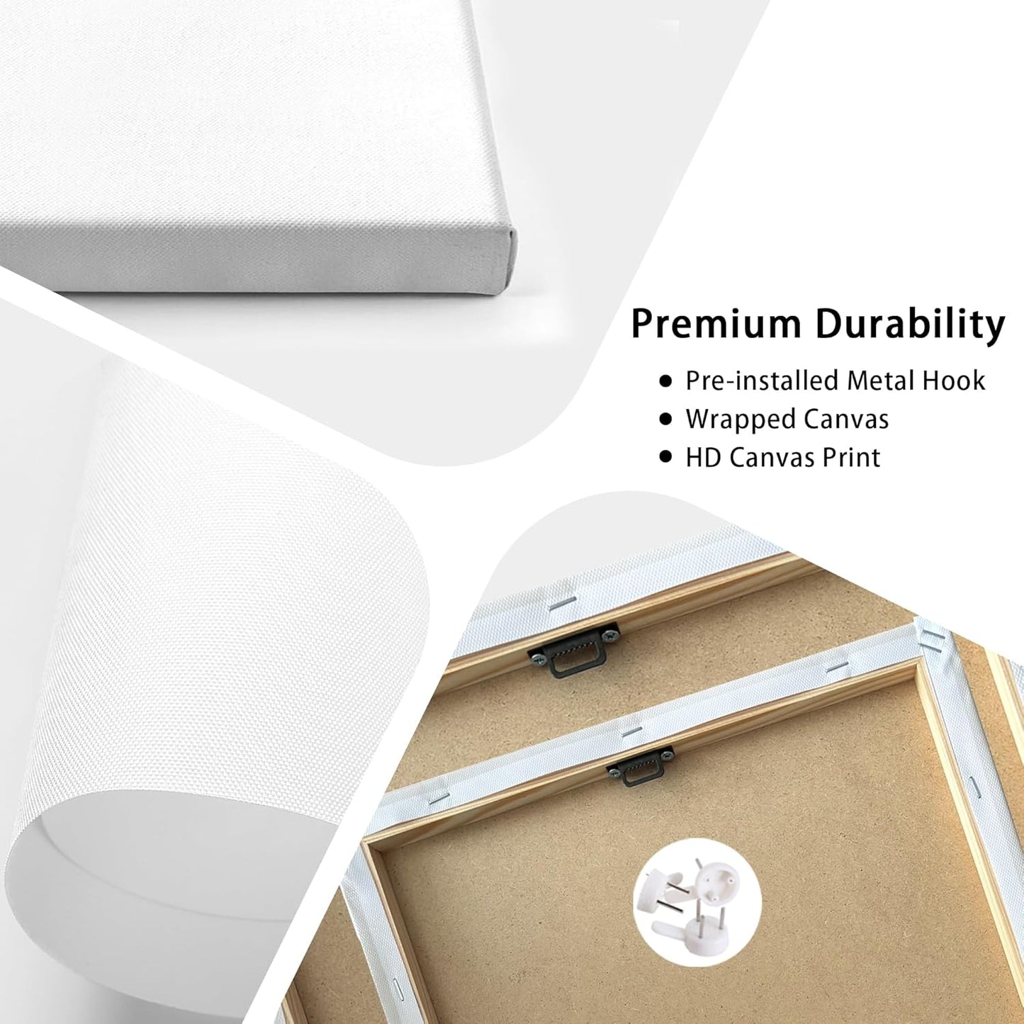 DUWQU 3 piece Colorful Watercolor Mountain Canvas Wall Art Boho Floral Painting Picture Wall Decor Abstract Nature Landscape Poster Print Artwork for Living Room Bedroom Office 12x16 Inch Wood Frames