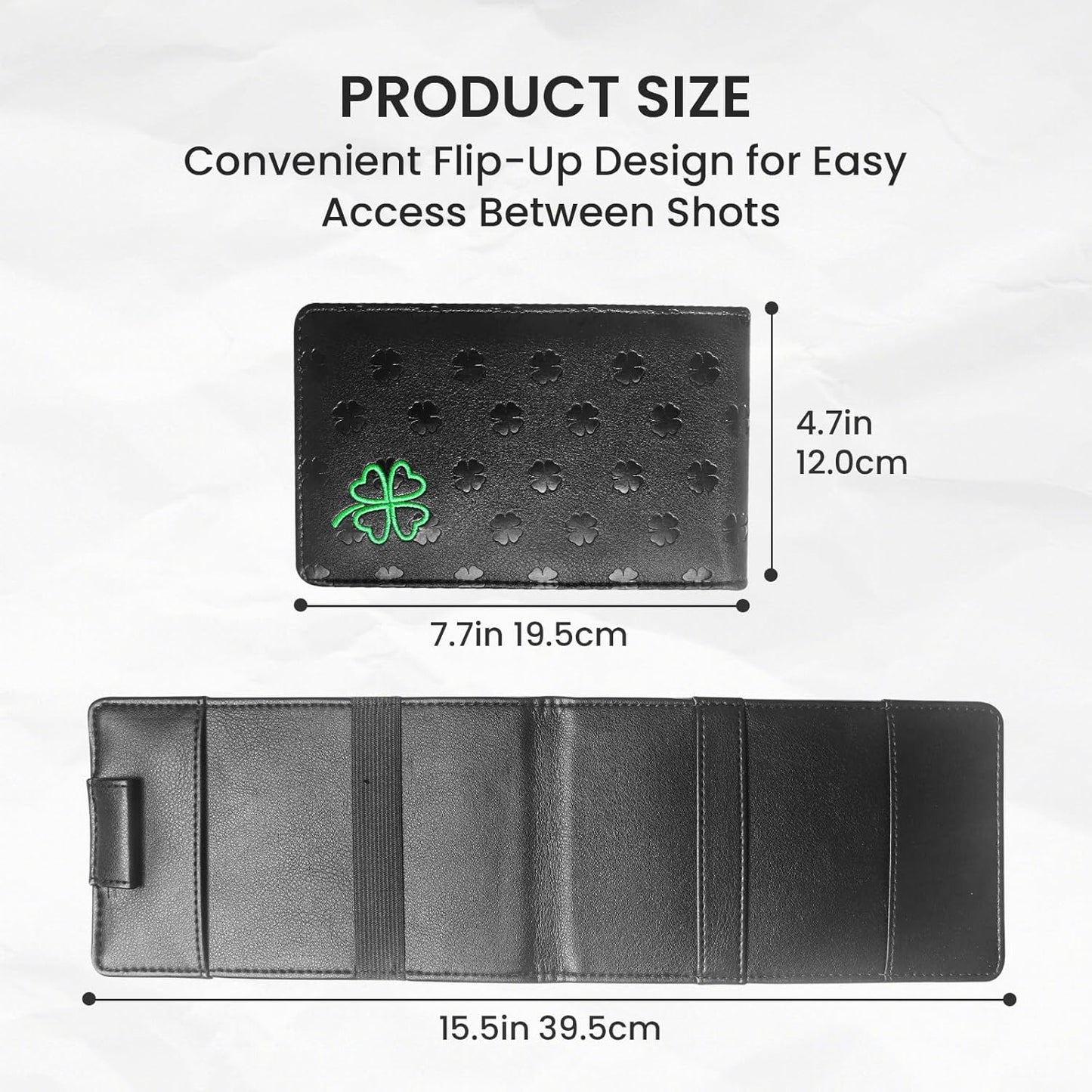 FINGER TEN Golf Scorecard Holder with 2 Free Pencils Value Pack, Premium Leather Yardage Books Cover Weatherproof, Lightweight Portable Score Tracking Accessories for Men Women