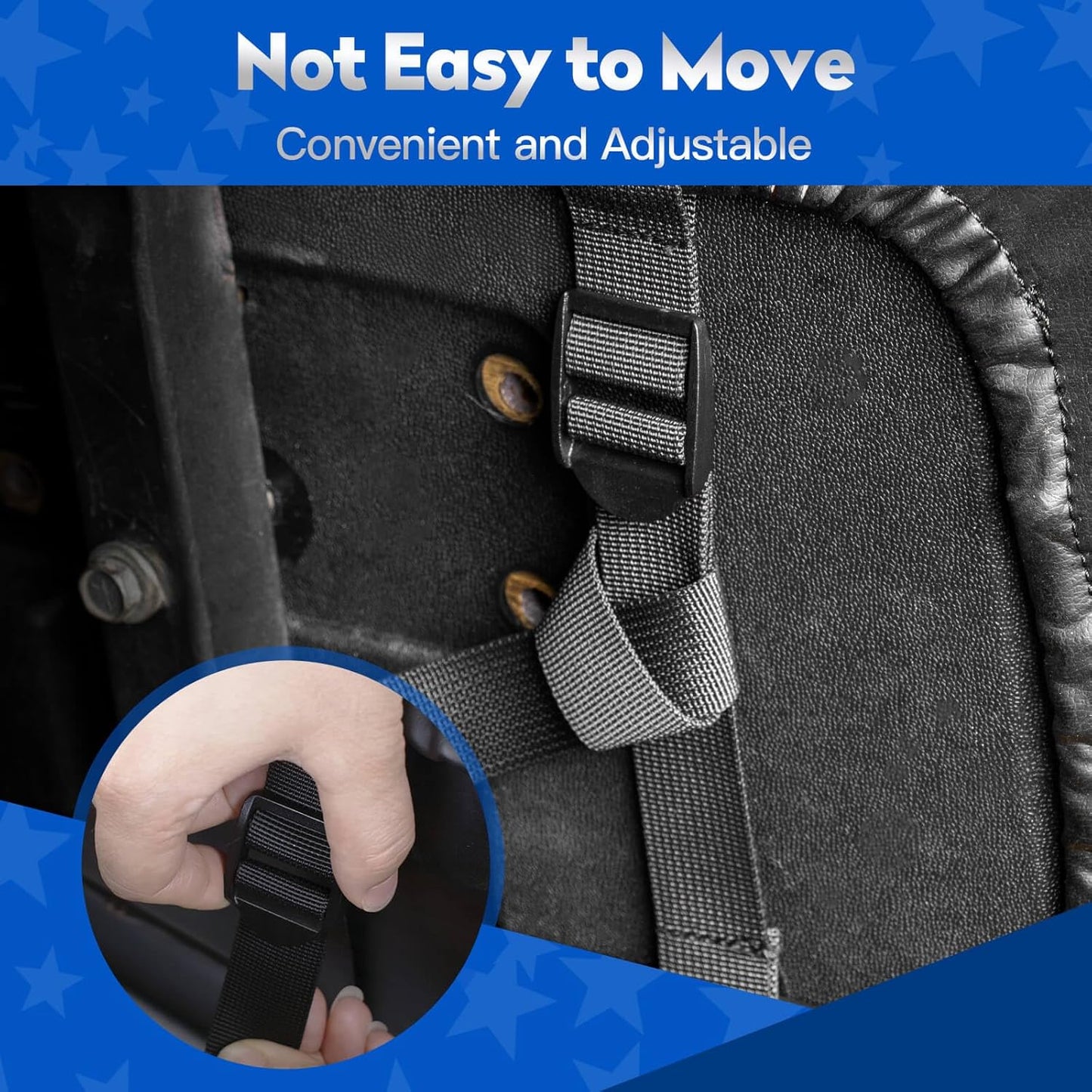 NOKINS 4PCS Golf Cart Seat Covers Kit, Front and Rear Seat Covers Fits Club Car DS Pre-2000 Standard Seat Cushion, Club Car DS Vinyl Seat Covers Accessories(Black&Black Stitching)