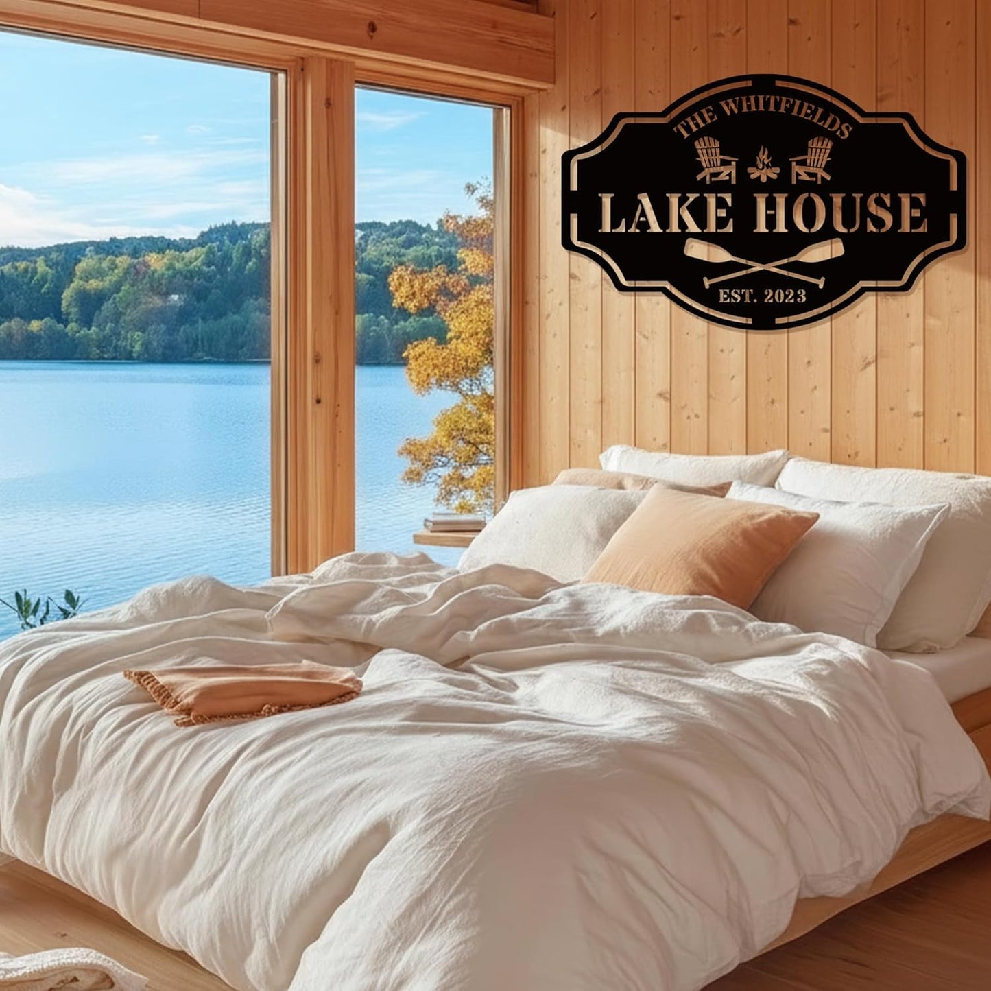 Custom Lake House Welcome Sign,Personalized Metal Lake House Signs,Lake House Decor,Personalized Metal Sign,Custom Outdoor Decor