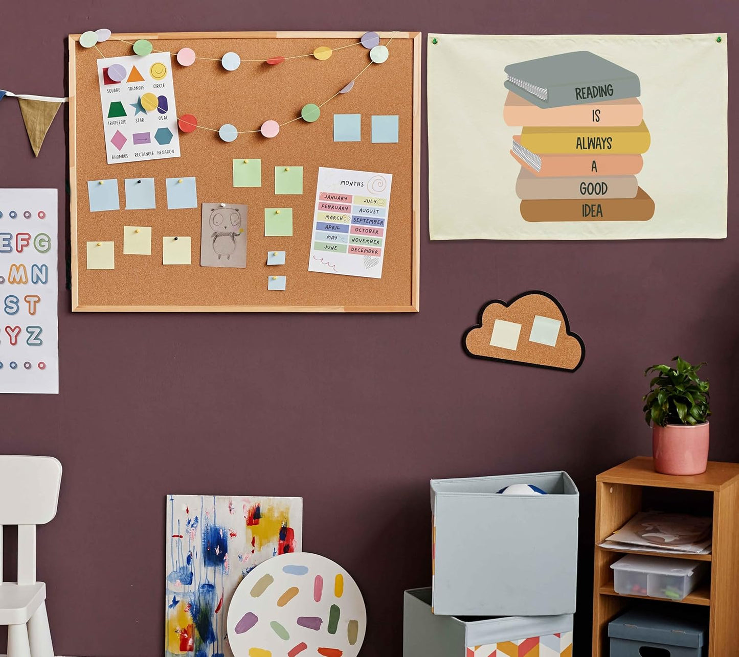 Classroom Readingroom Decoration-Classroom Wall Poster-Nursery read RoomDecor-Readingroom Decoration-Hanging Rectangle Banner Flag Wall Decor-Christmas Gift-Reading Is Always A Good Idea-28.5"L×20"W