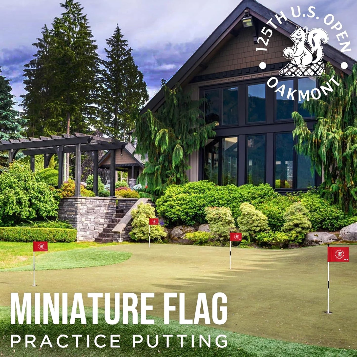 2025 Themed Mini Golf Flag, 8x6 Inch, Double-Sided Silk-Printed, Durable 420D Nylon, Ideal for Backyard Practice Putting Green