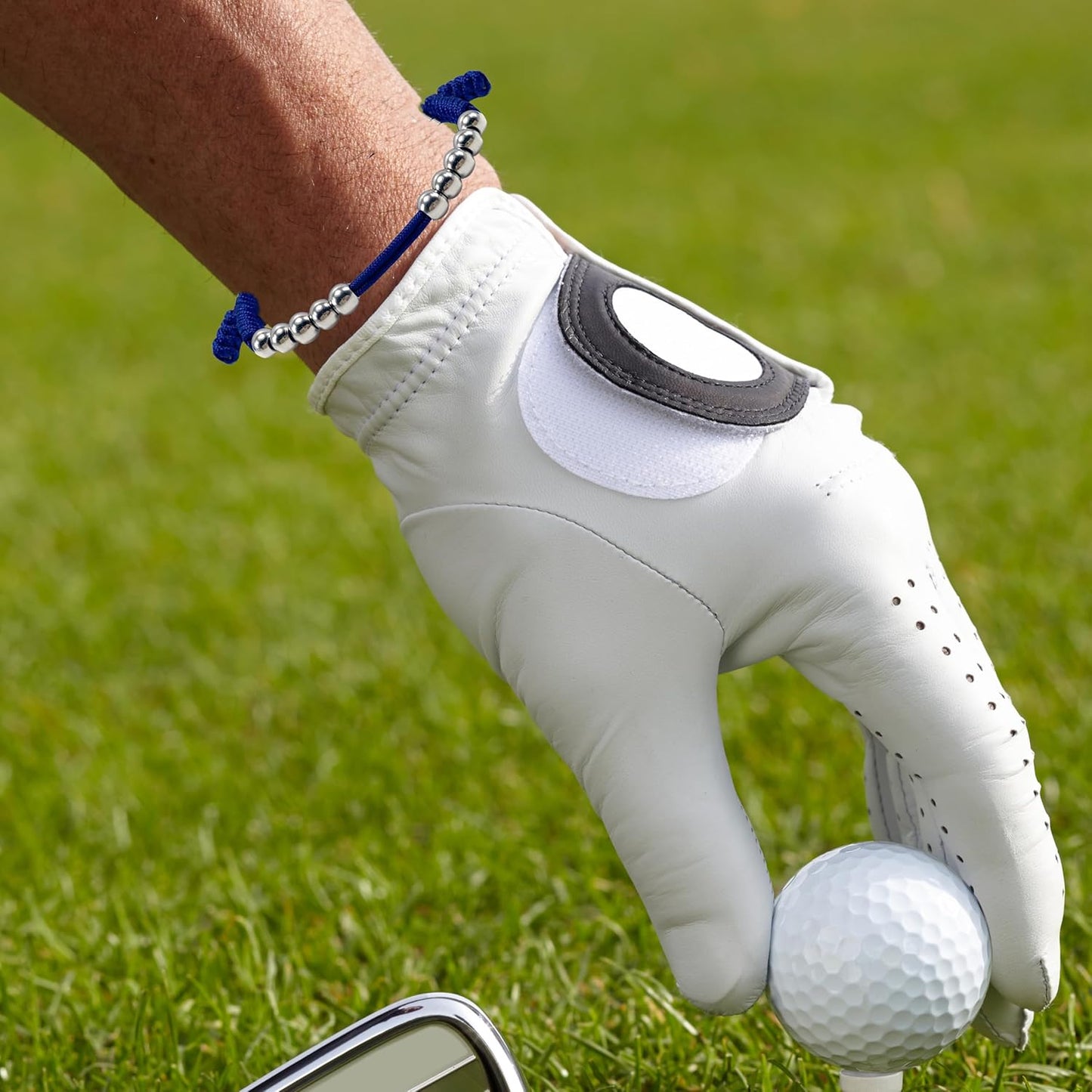 LAMIBEE Premium Golf Stainless Steel 10 Bead Score Counter Bracelet, Golf Stroke Count Bracelet, Resizable Easy Adjust Golf Round Scoring Tracker, Durable Stylish Golf Accessory