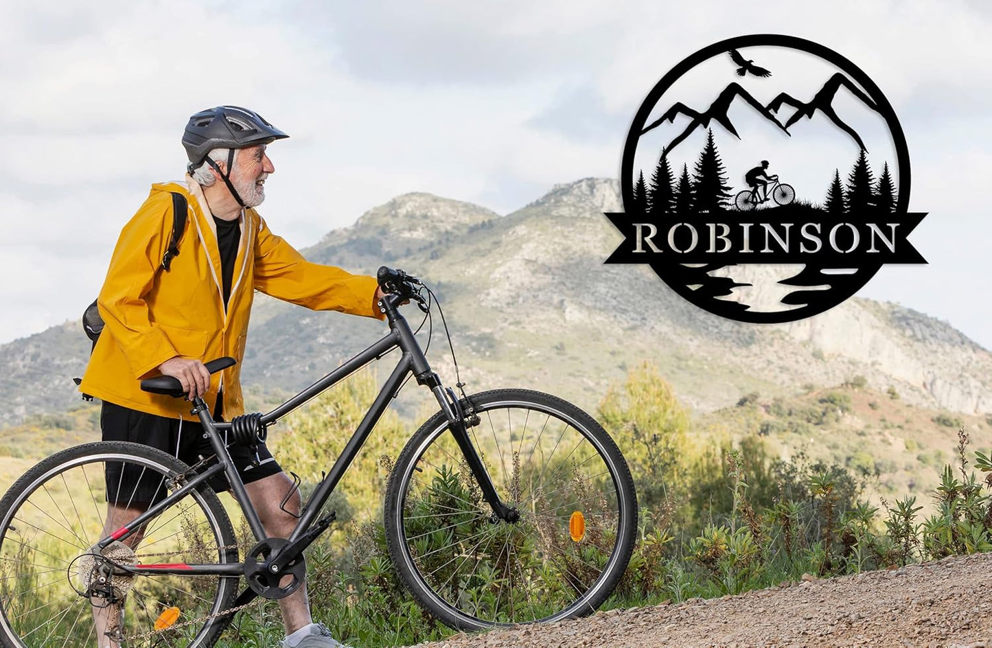 Personalized Mountain Biking Metal Sign, Custom Metal Bike Wall Art, Mountain Bike Gift, Custom Sign for Cabin, Lake House, Vacation Home