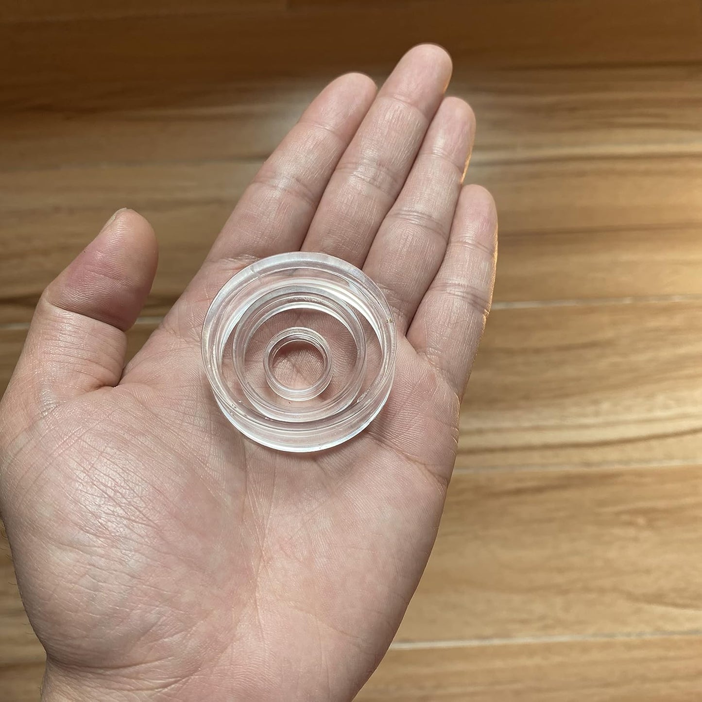 48pcs Clear Sphere Stand, Ball Stand Holder Rings - Round Acrylic Plastic Display for Golf, Baseball, Softball, Tennis, Spheres, Marbles, Collection - 3 Sizes