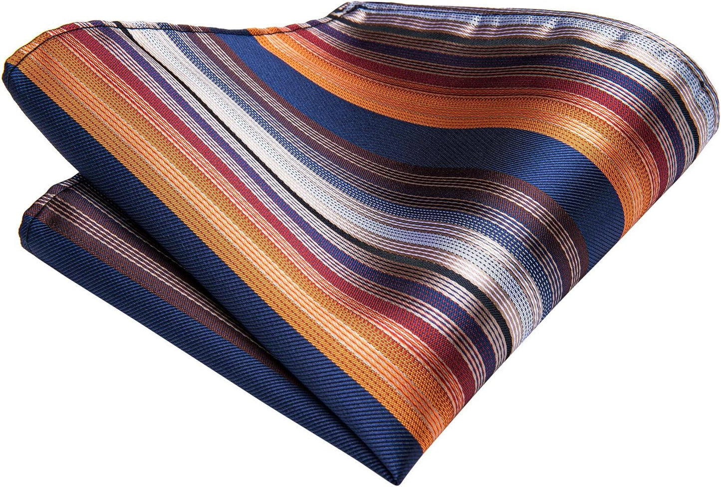 Dubulle Mens Paisley Striped Tie WOVEN Necktie for Men and Handkerchief Cufflinks Set Wedding Formal Business