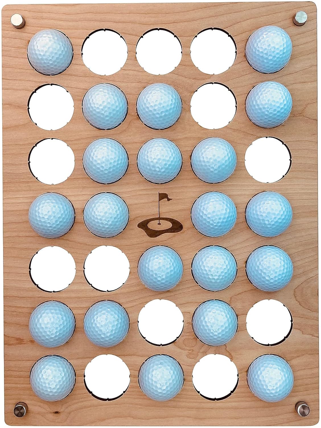 Torched Golf Ball Display Holder Collector’s Case Holds 39 Golf Balls Wall Mount Decor