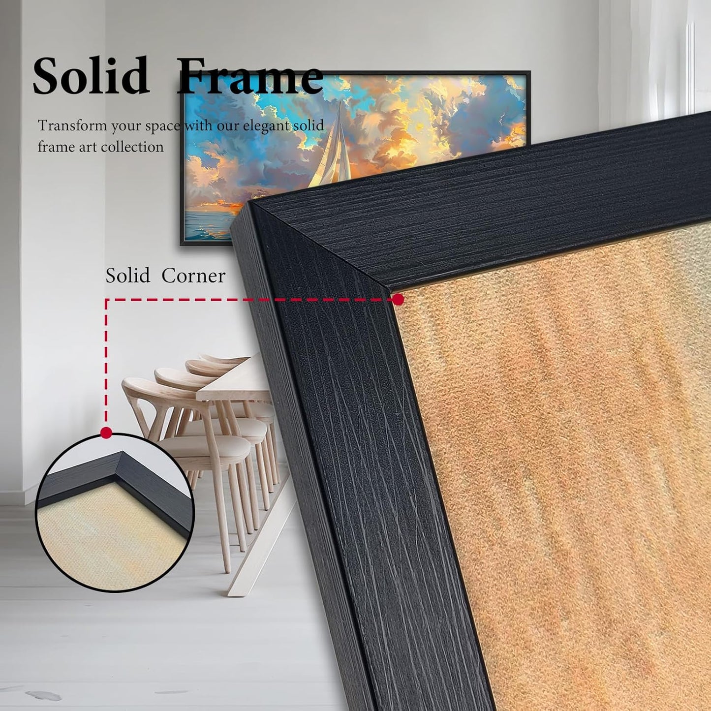 Large Ocean Sailboat Framed Wall Art for Living Room Blue Coastal Pictures Wall Decor Ocean Canvas Print Painting Artwork Modern Home Decorations for Living Room Bedroom Office 60x30 inch