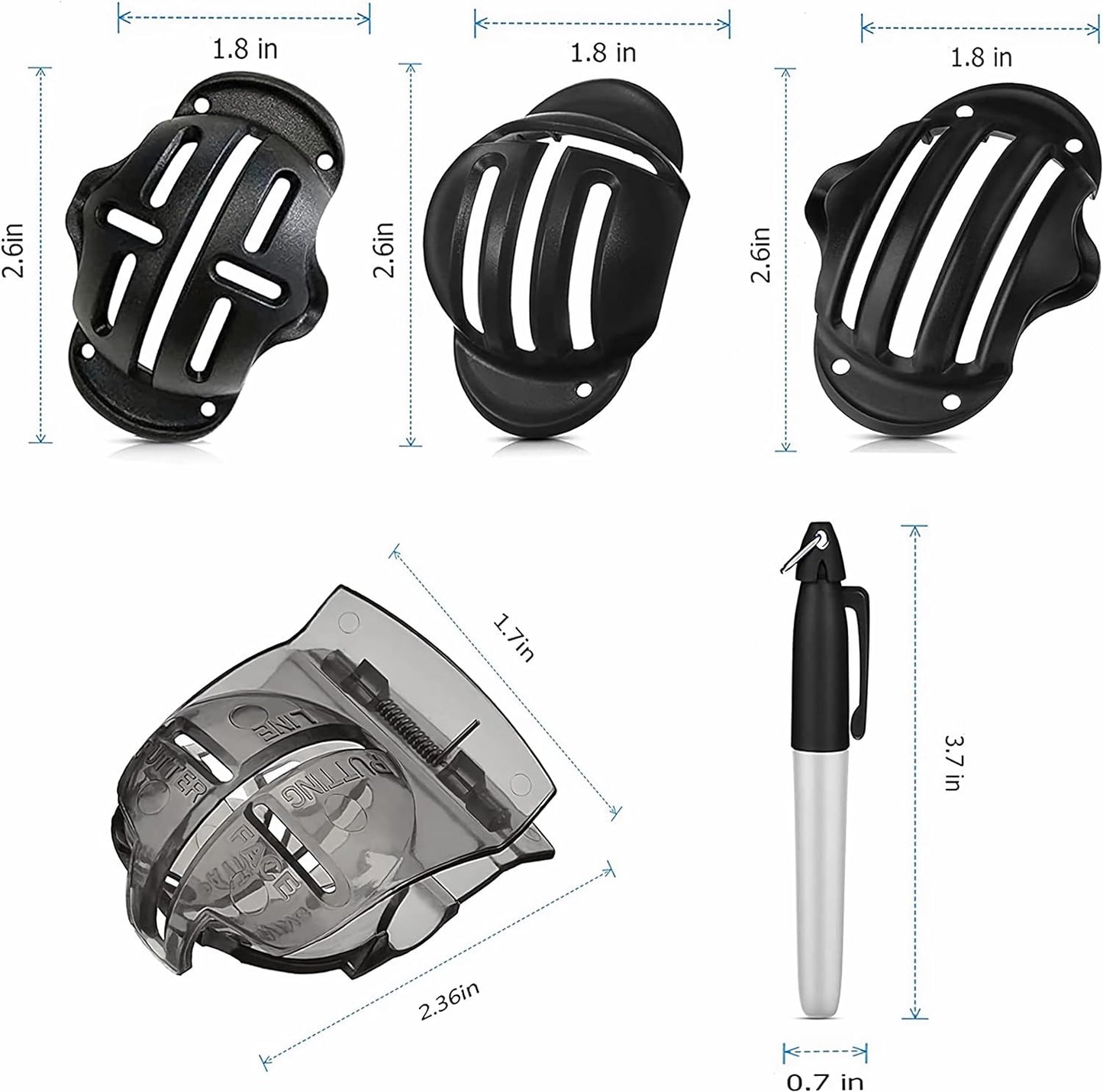 Professional 8 Pack Precision Golf Ball Marker Set, Upgrade Your Golf Accessories with 4 Marking Stencils and 4 Vibrant Colors, Perfect Golf Ball Line Marker Tool