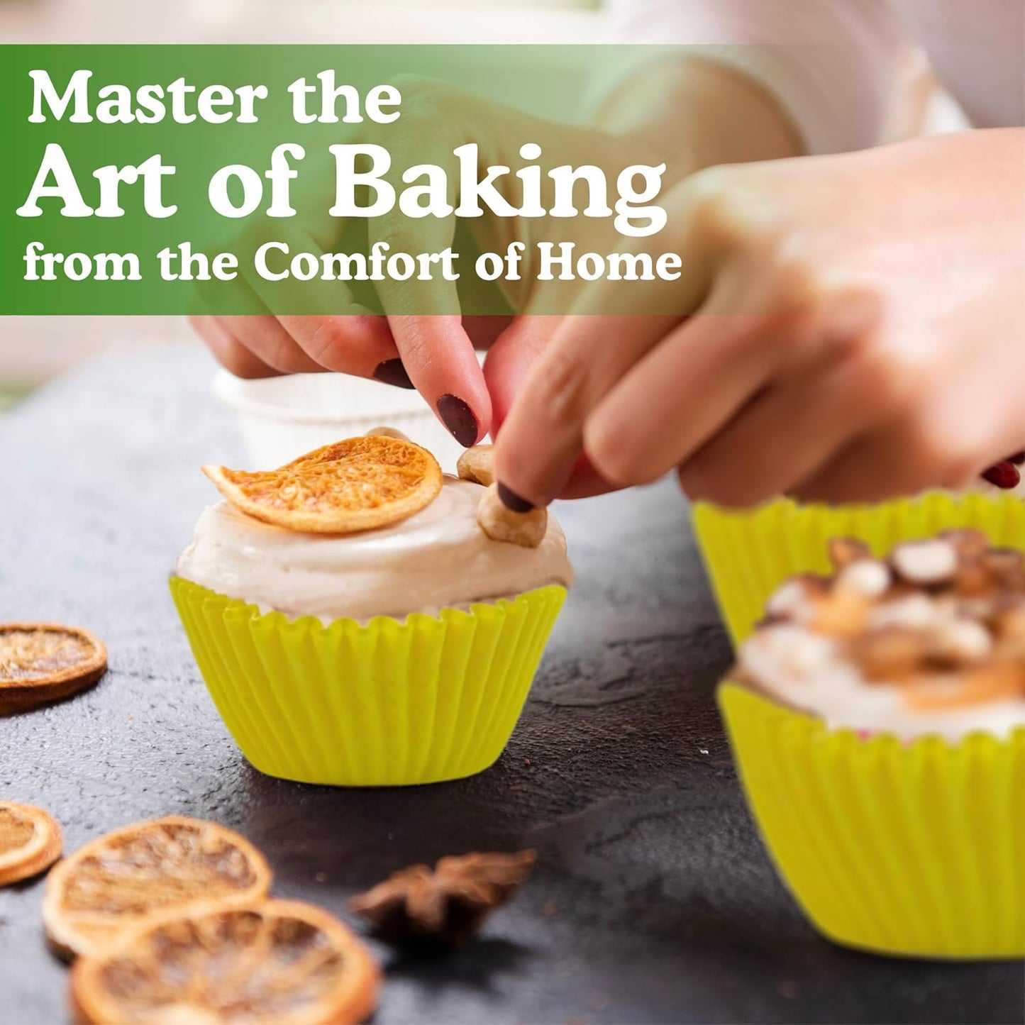 Regency Wraps Greaseproof Professional Grade Baking Cups, Pack of 40, Standard Liners, Yellow Solid, for Cupcakes, Muffins, Candy, Non Stick