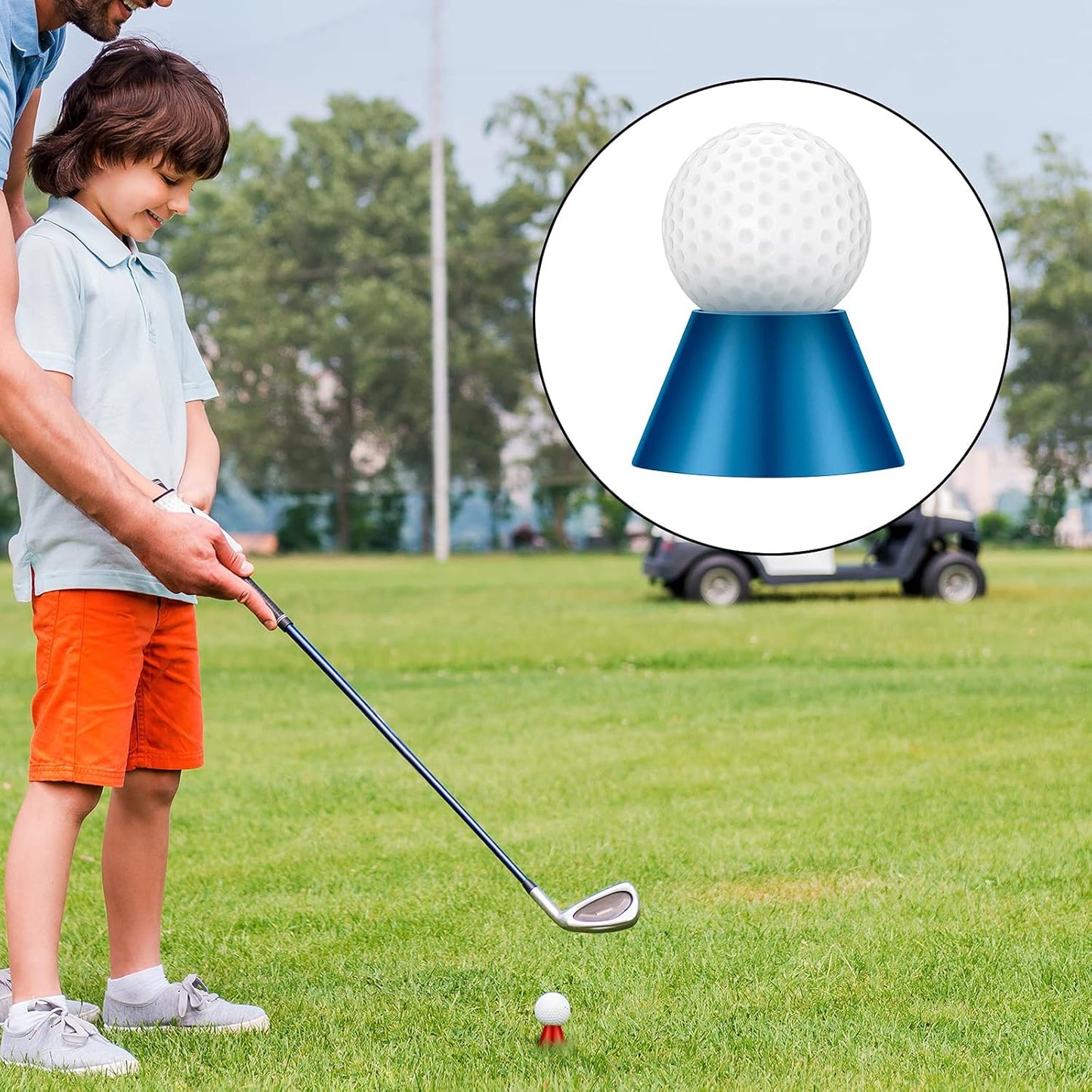 Gejoy 24 Pieces Rubber Winter Golf Tees Golf Rubber Tees Practice Tee Holder with 4 Different Height for Practice, 38,22,16.5,12 mm