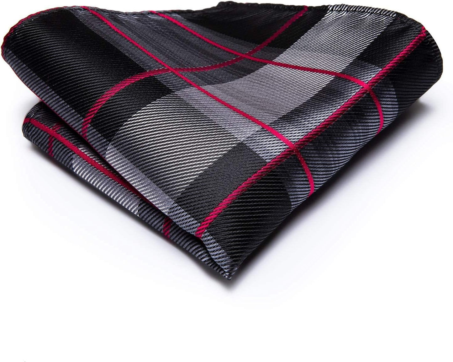 Hi-Tie Men 63inches Tie Set Extra Long Necktie Paisley Tie Pocket Suqare Cufflinks Big and Tall Men Tie