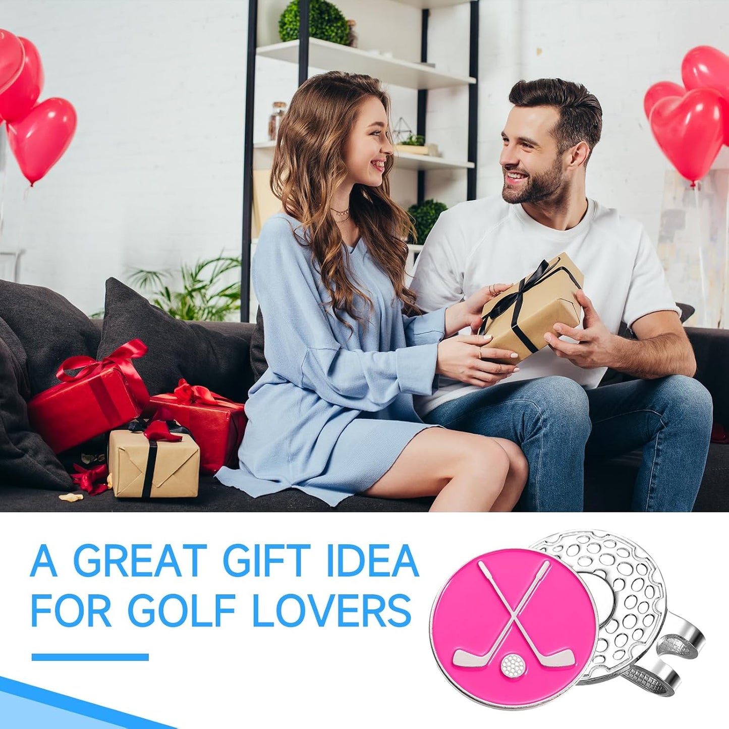 Funny Ball Marker Hat Clip, Magnetic Enamel Golf Ball Markers for Putting Green, Golf Ball Marker with Magnetic Hat Clip, Unique Gift for Golf Lovers