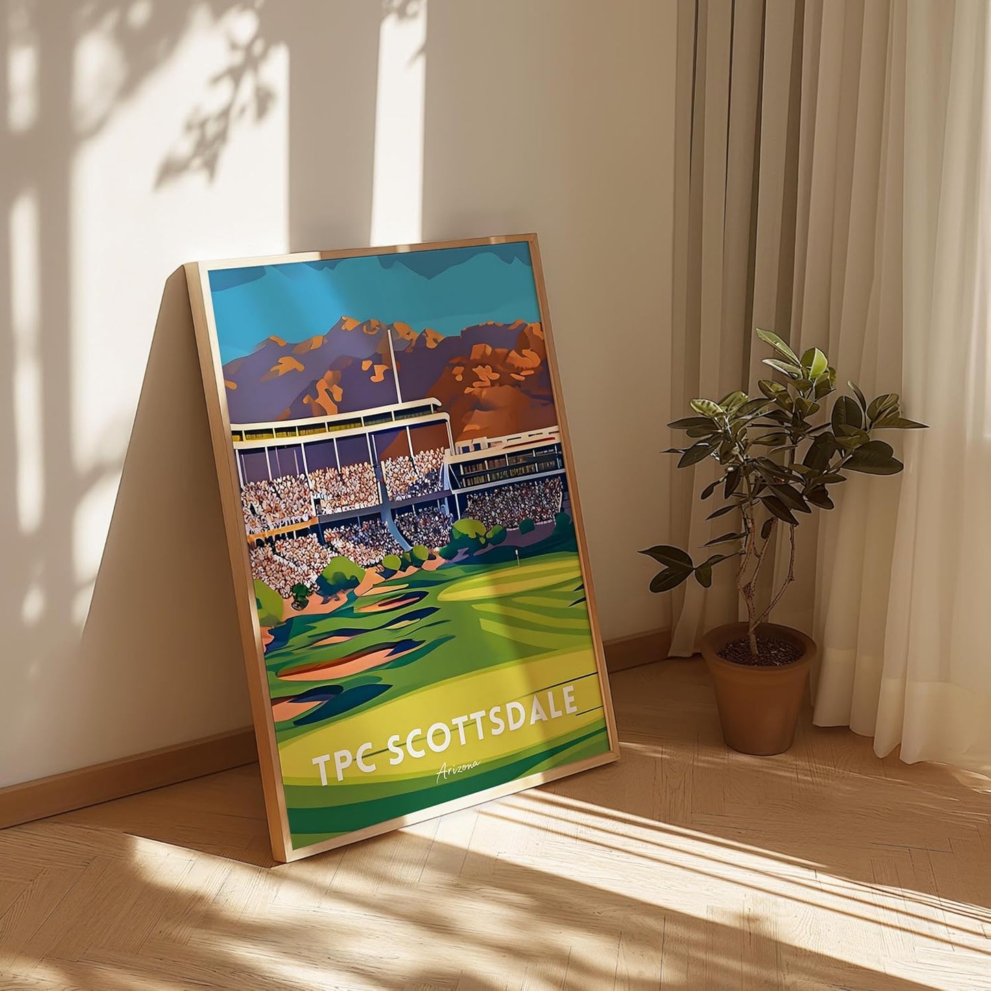 Golf Course Premium Giclee Fine Art Prints - Augusta, Pebble Beach, Pinehurst, Golf Course Posters, Golf Wall Art, Aesthetic Poster for Home Office Decor, Ready to Frame