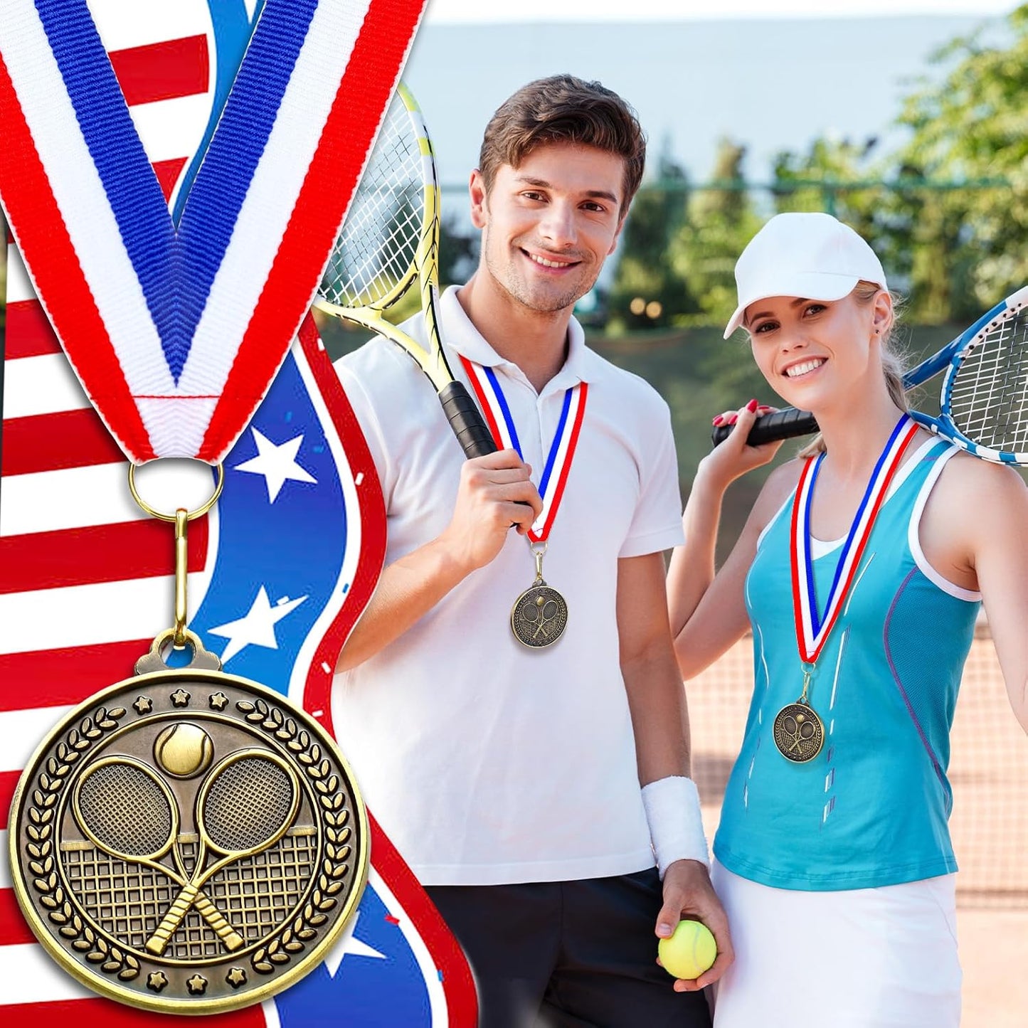 Remuuly 30 Pcs Gold Medals Bulk 2'' Basketball Soccer Baseball Volleyball Football Lacrosse Kickball Cheer Bowling Trophy Medals for Awards for Sports Participation Winner Gift