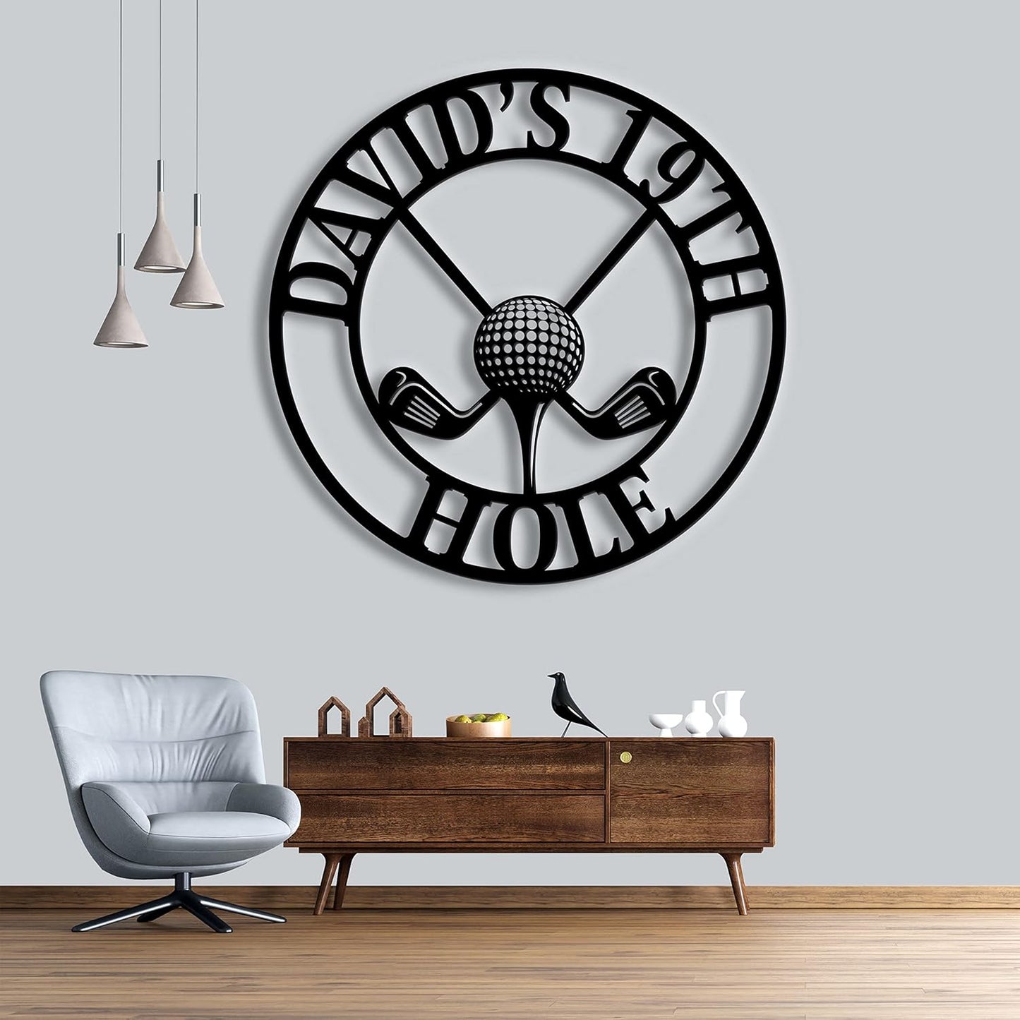 Personalized 19TH Hole Golf Metal Sign LED Light, Home Decoration, Golf Decor For Living Room, Gift For Golfer, Home Decor, Gift For Dad, Son, Sports Lovers, Christmas Gift