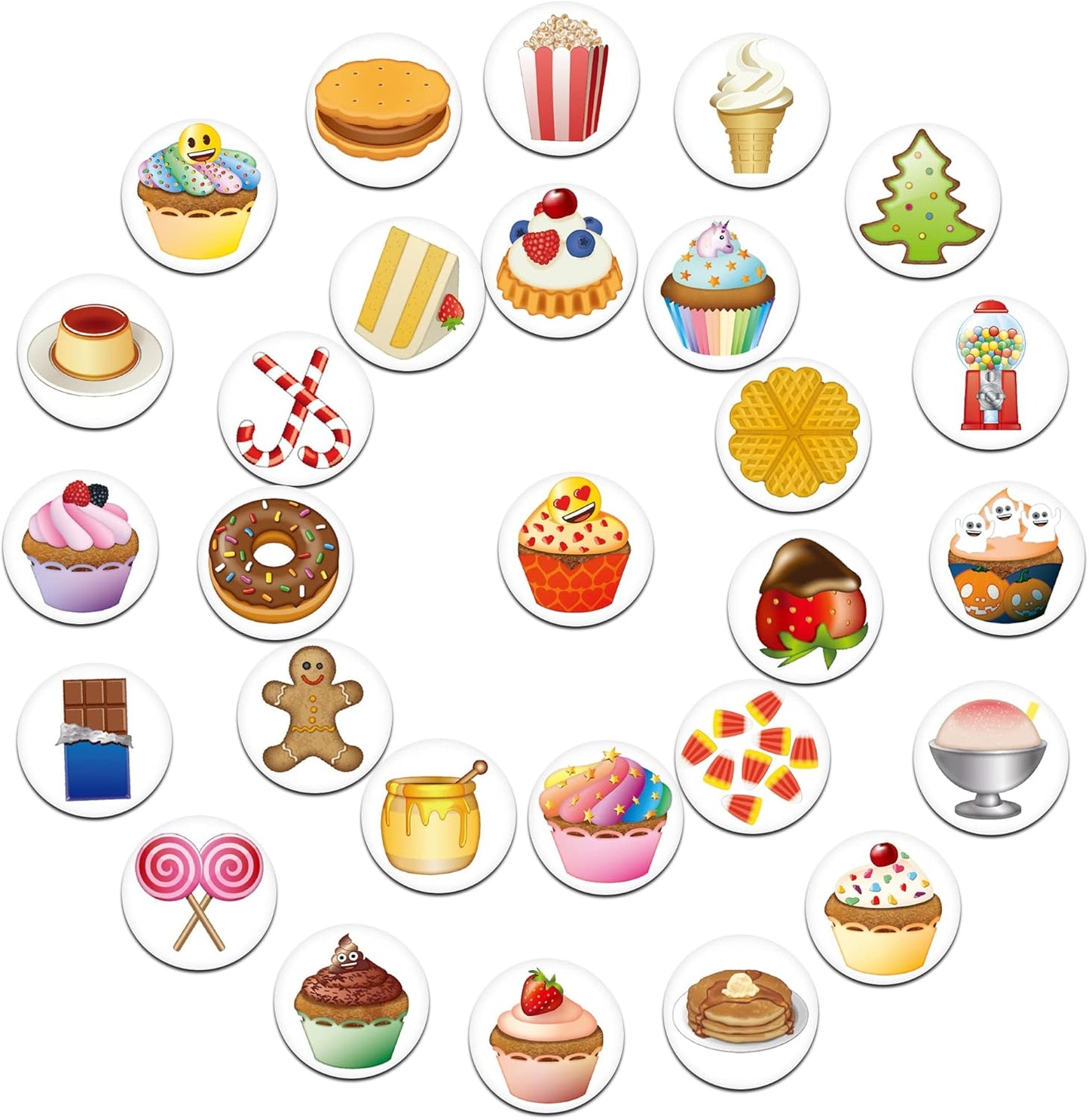 MORCART 28PCS Emoji Sweet Hours Fridge Magnets - Cute Funny Refrigerator Magnets - Whiteboard Locker Decorative Magnets - Magnets for Office and Kitchen - Gifts for Women and Men